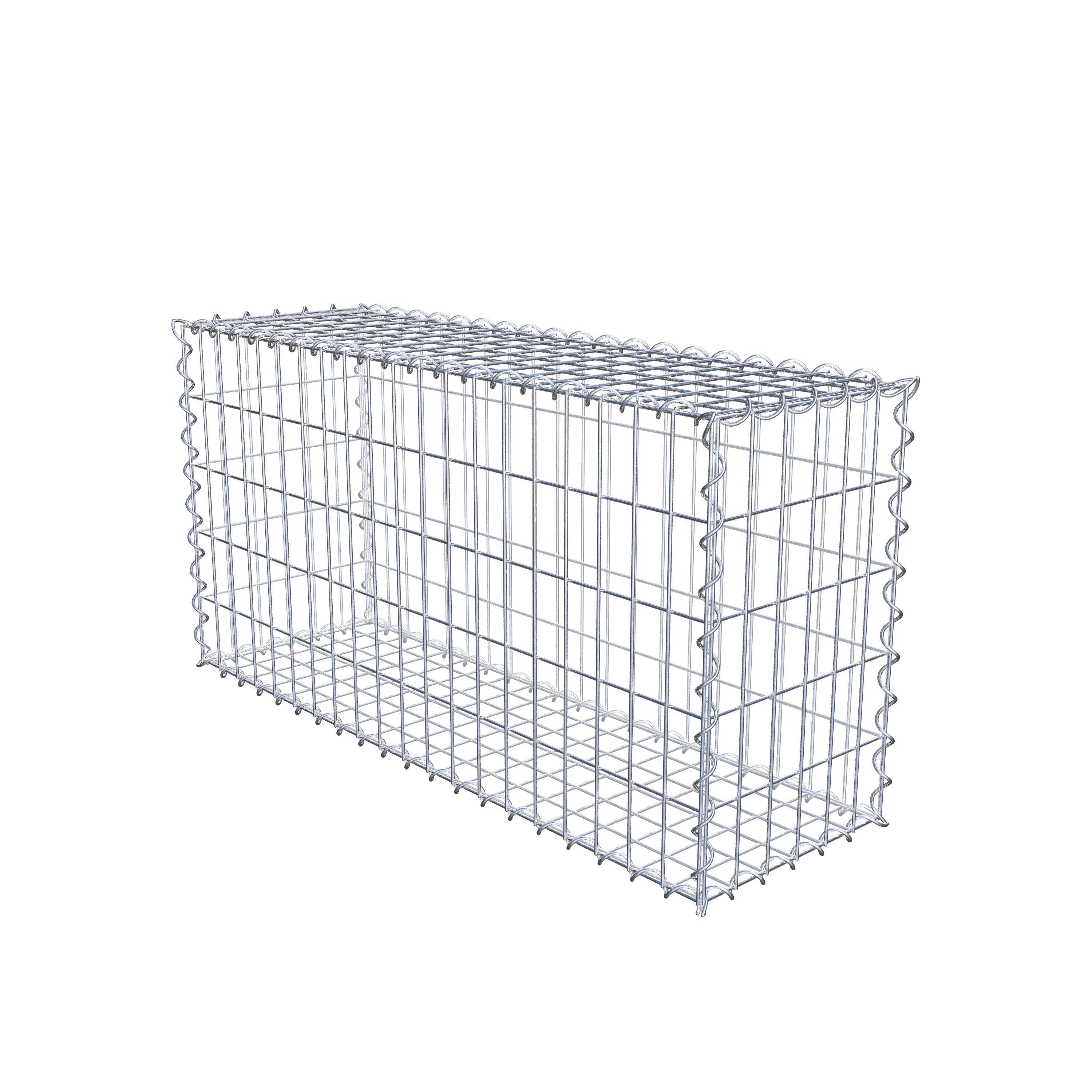 Gabion 100 cm x 50 cm x 30 cm (L x H x D), maskestørrelse 5 cm x 10 cm, spiral