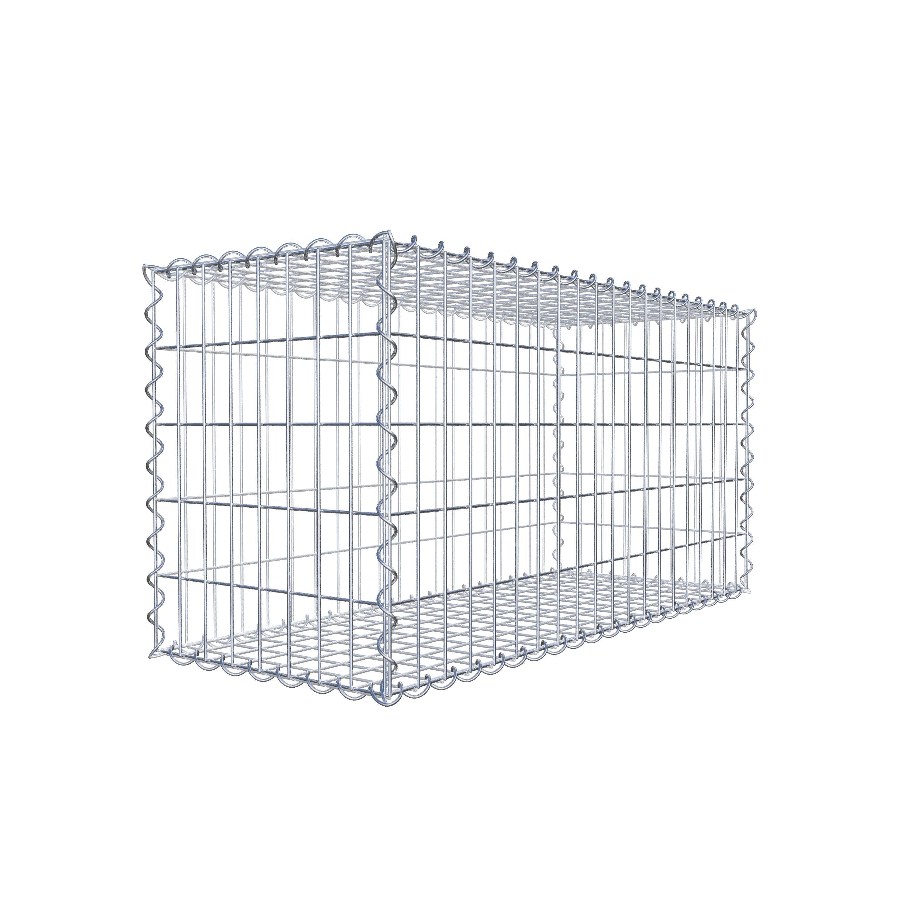 Gabion 100 cm x 50 cm x 40 cm (L x H x D), mesh size 5 cm x 10 cm, spiral