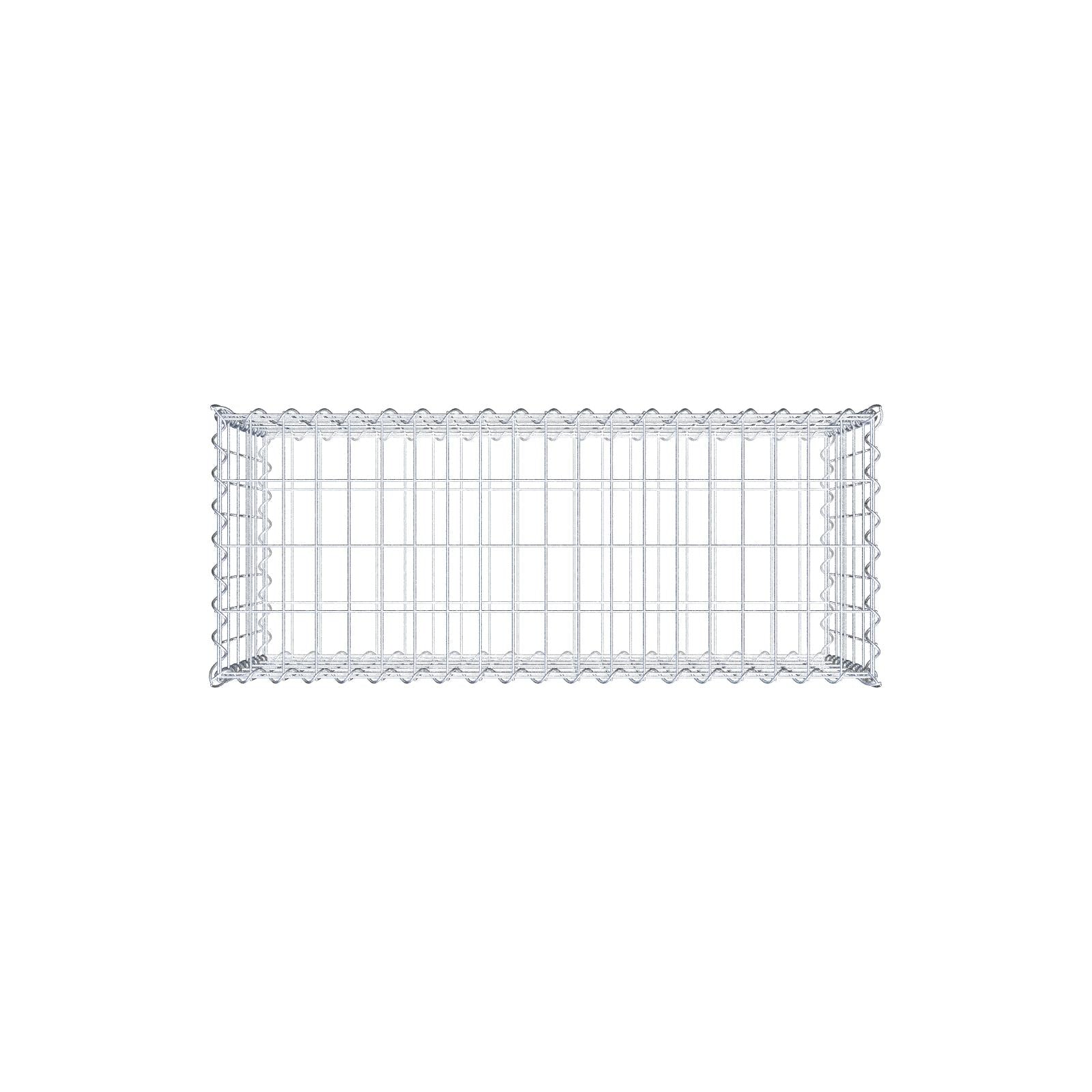 Gabião 100 cm x 50 cm x 40 cm (C x A x P), malhagem 5 cm x 10 cm, espiral
