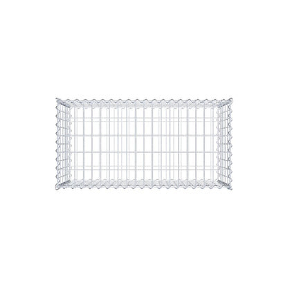Gabion 100 cm x 50 cm x 50 cm (L x H x D), maskstorlek 5 cm x 10 cm, spiral