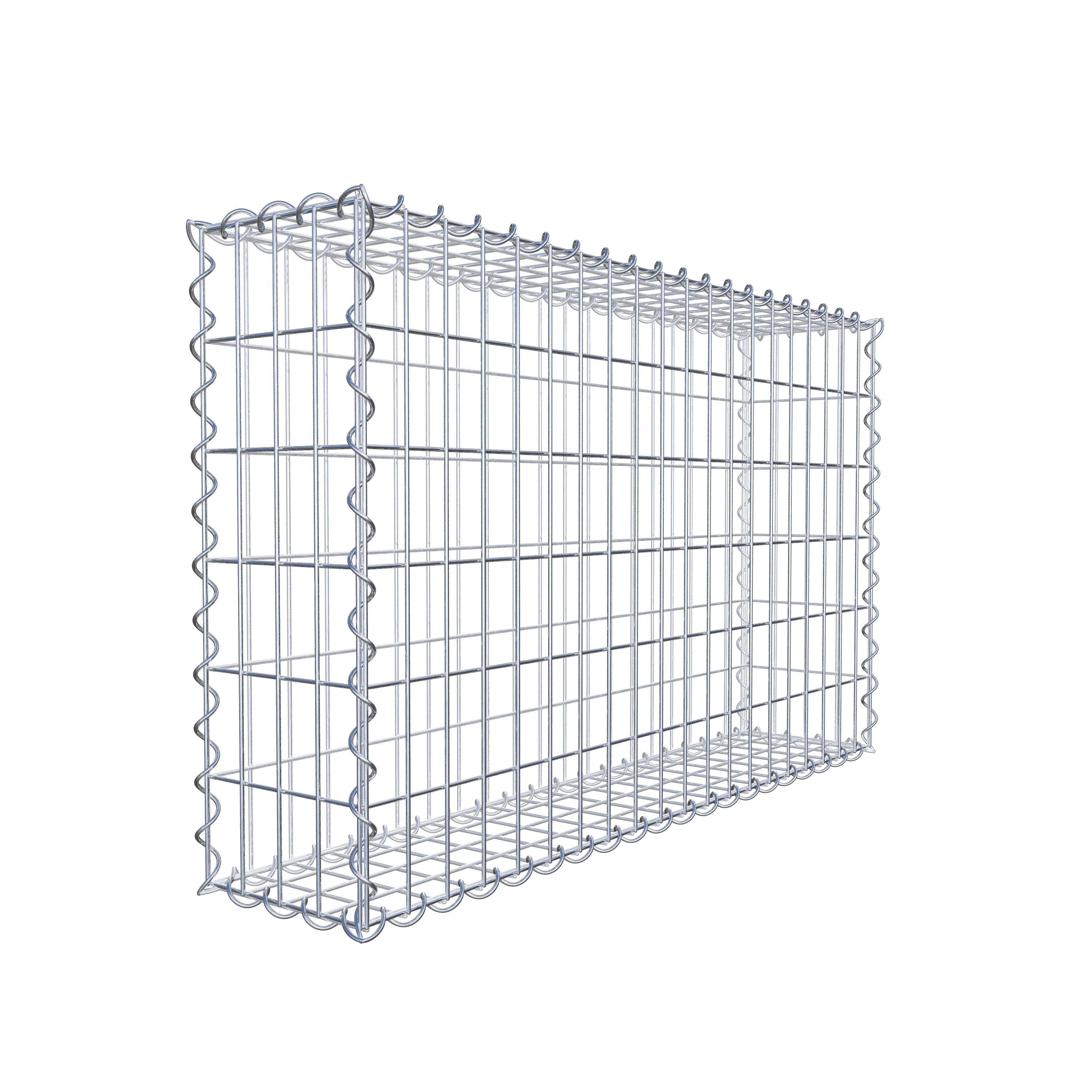 Schanskorf 100 cm x 60 cm x 20 cm (L x H x D), maaswijdte 5 cm x 10 cm, spiraalvormig