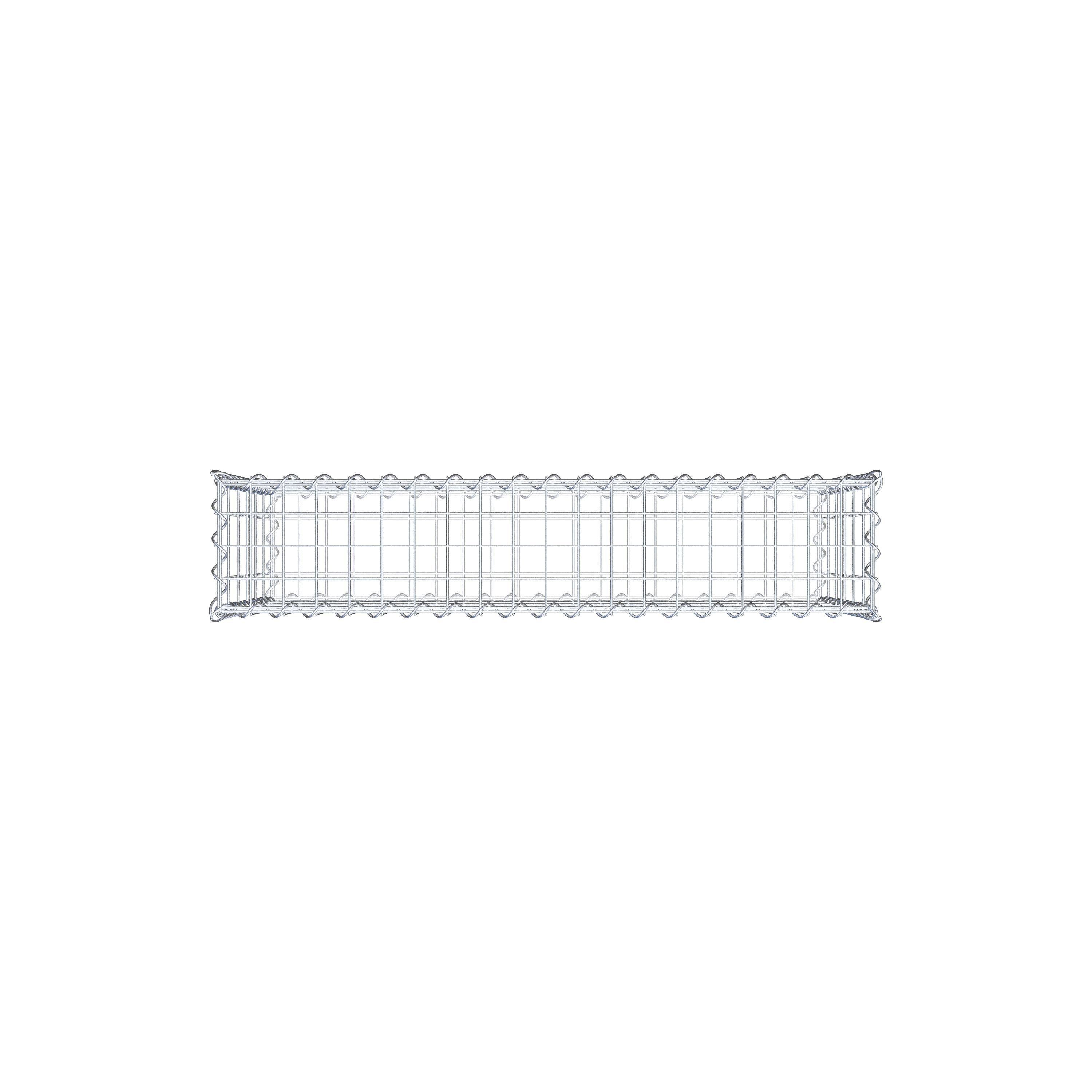 Schanskorf 100 cm x 60 cm x 20 cm (L x H x D), maaswijdte 5 cm x 10 cm, spiraalvormig