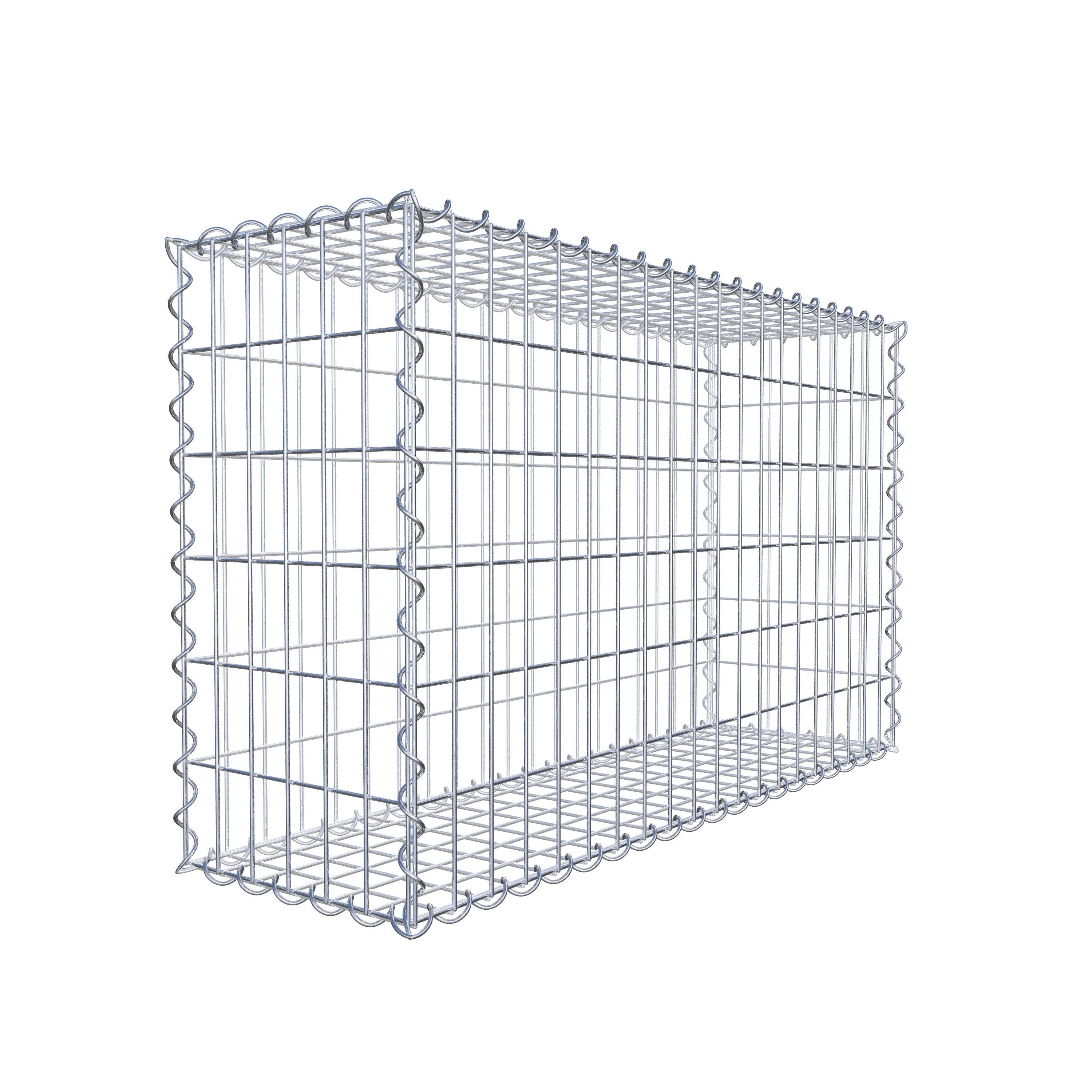 Gabion 100 cm x 60 cm x 30 cm (L x H x D), mesh size 5 cm x 10 cm, spiral