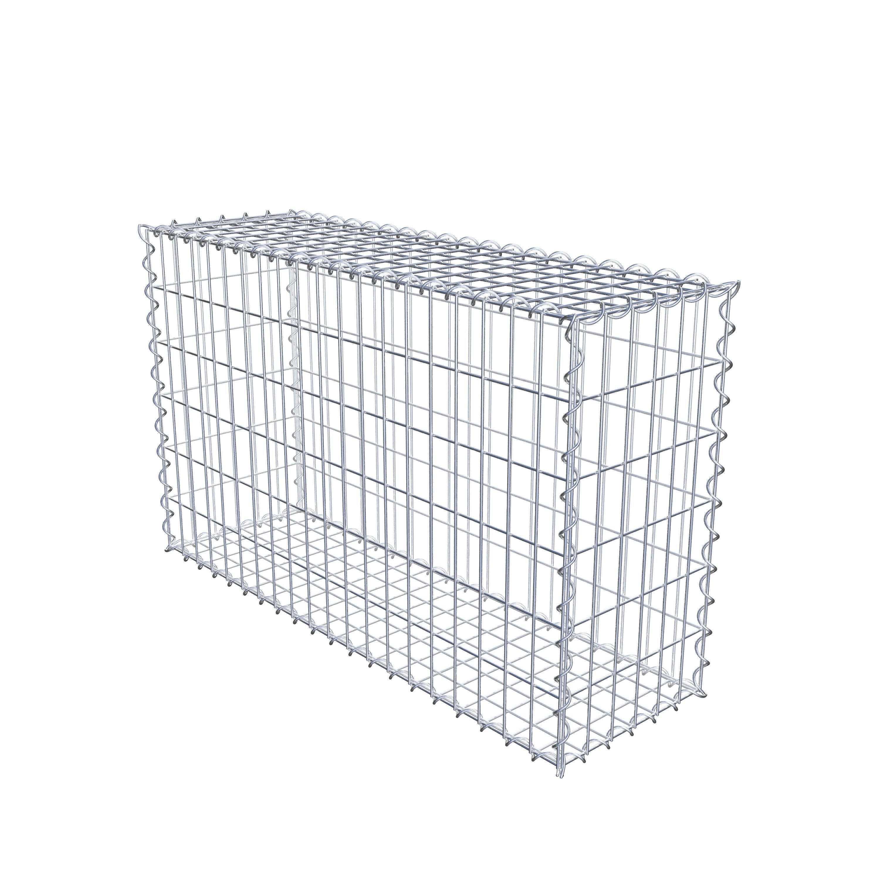 Gabion 100 cm x 60 cm x 30 cm (L x H x D), maskstorlek 5 cm x 10 cm, spiral