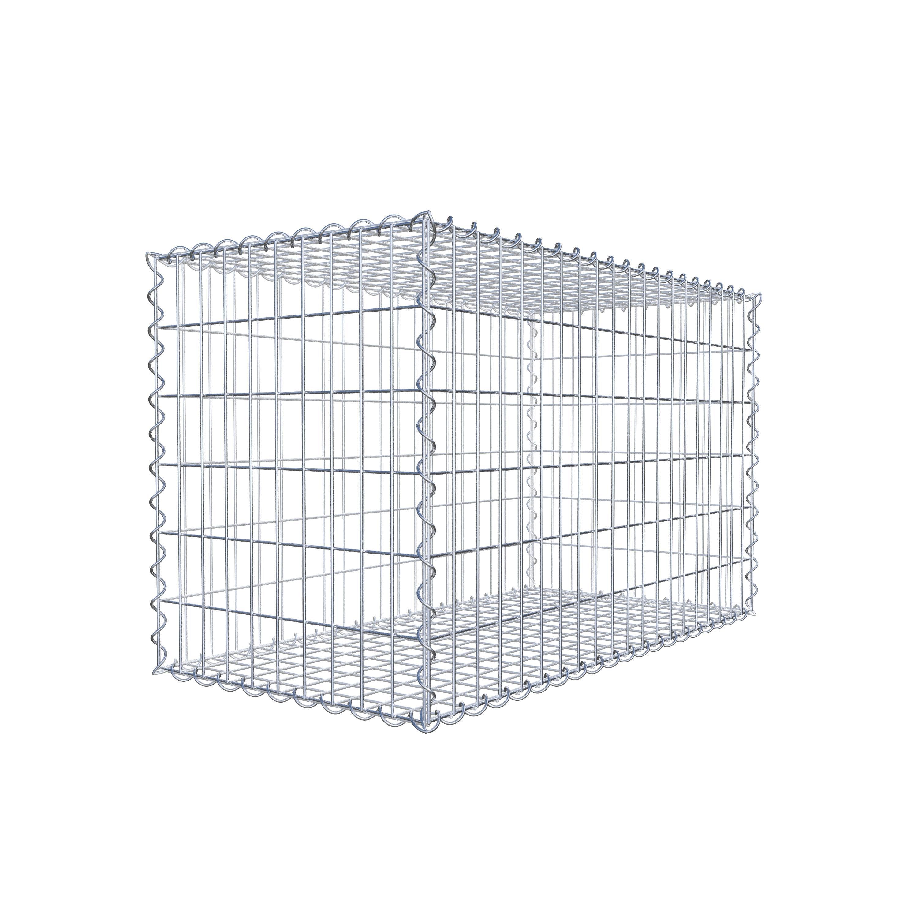 Gabion 100 cm x 60 cm x 50 cm (L x H x D), mesh size 5 cm x 10 cm, spiral