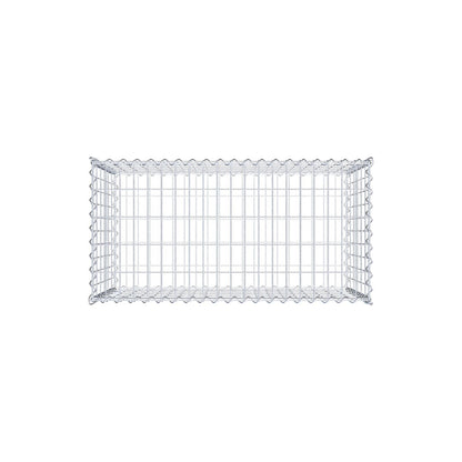 Gabion 100 cm x 60 cm x 50 cm (L x H x P), mailles 5 cm x 10 cm, spirale