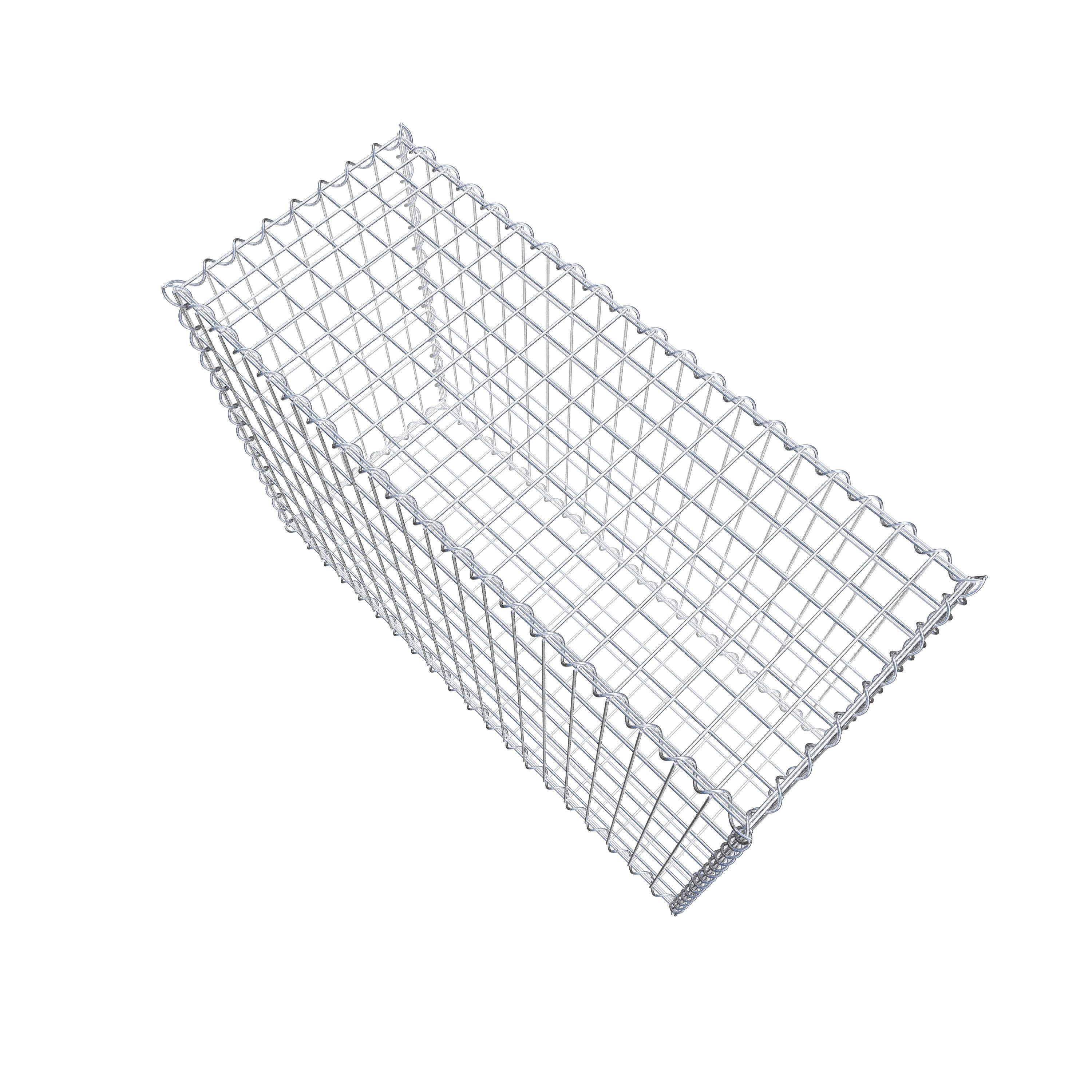 Gabion 100 cm x 70 cm x 40 cm (L x H x D), mesh size 5 cm x 10 cm, spiral