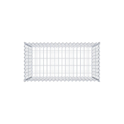 Gabion 100 cm x 70 cm x 50 cm (L x H x D), maskstorlek 5 cm x 10 cm, spiral