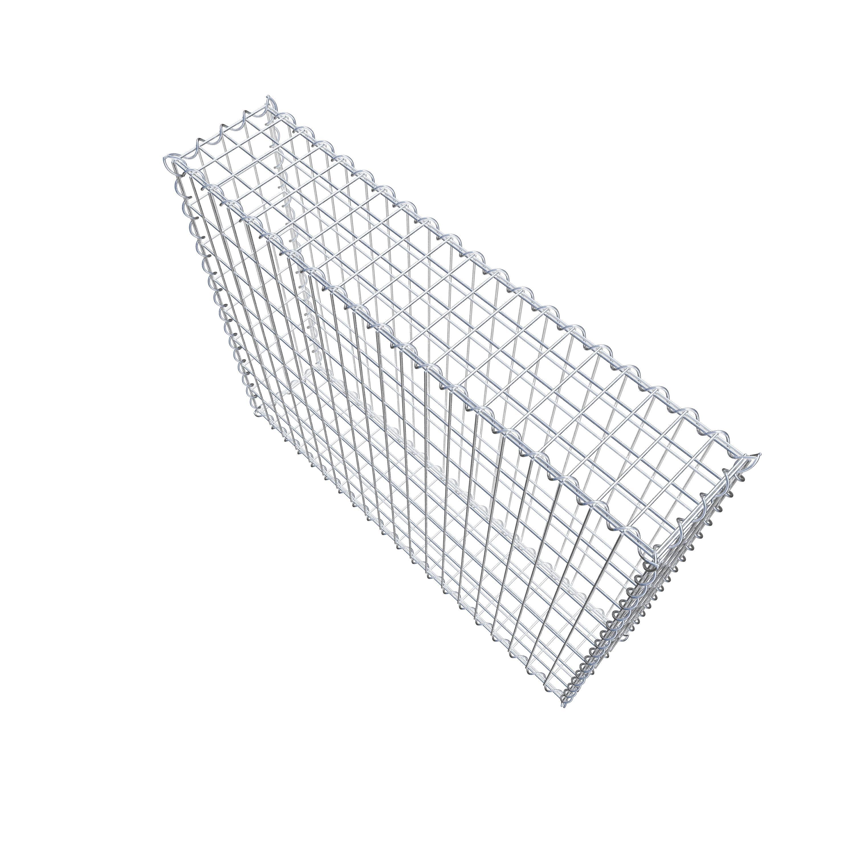 Gabion 100 cm x 80 cm x 20 cm (L x H x D), mesh size 5 cm x 10 cm, spiral