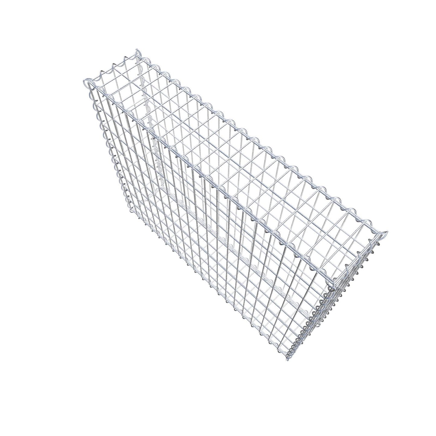 Gabion 100 cm x 80 cm x 20 cm (L x H x D), mesh size 5 cm x 10 cm, spiral