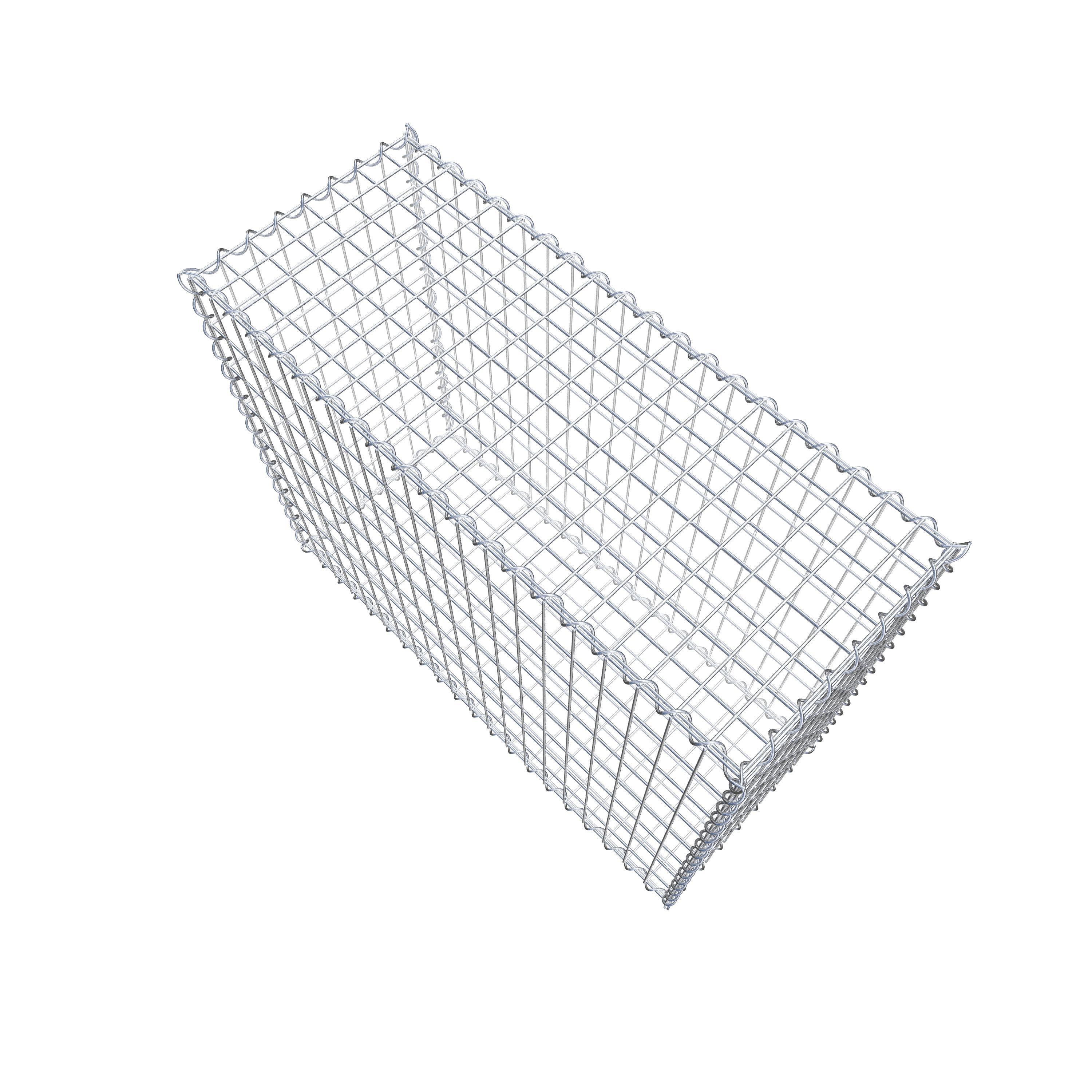 Gabion 100 cm x 80 cm x 40 cm (L x H x D), mesh size 5 cm x 10 cm, spiral