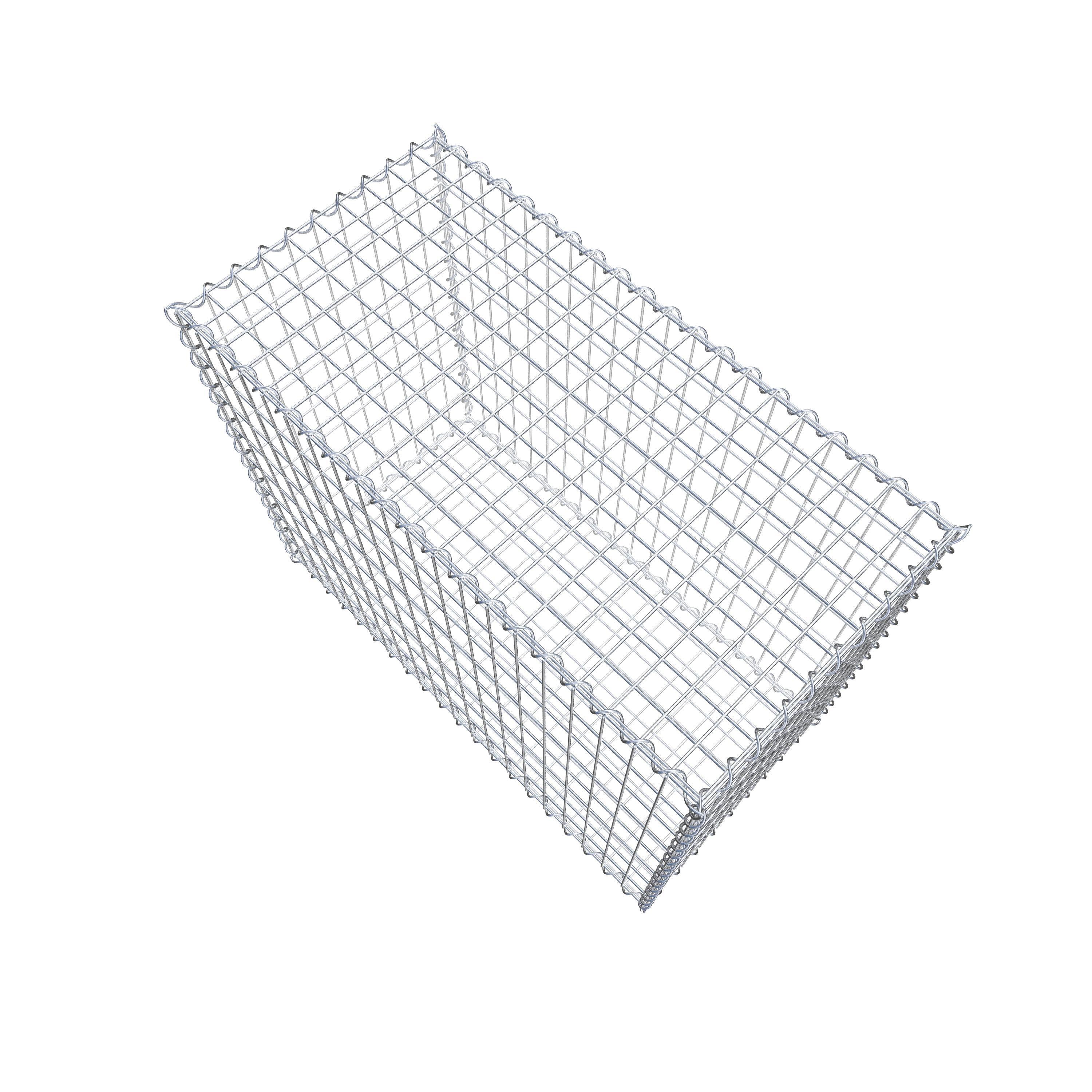 Gabion 100 cm x 80 cm x 50 cm (L x H x D), mesh size 5 cm x 10 cm, spiral