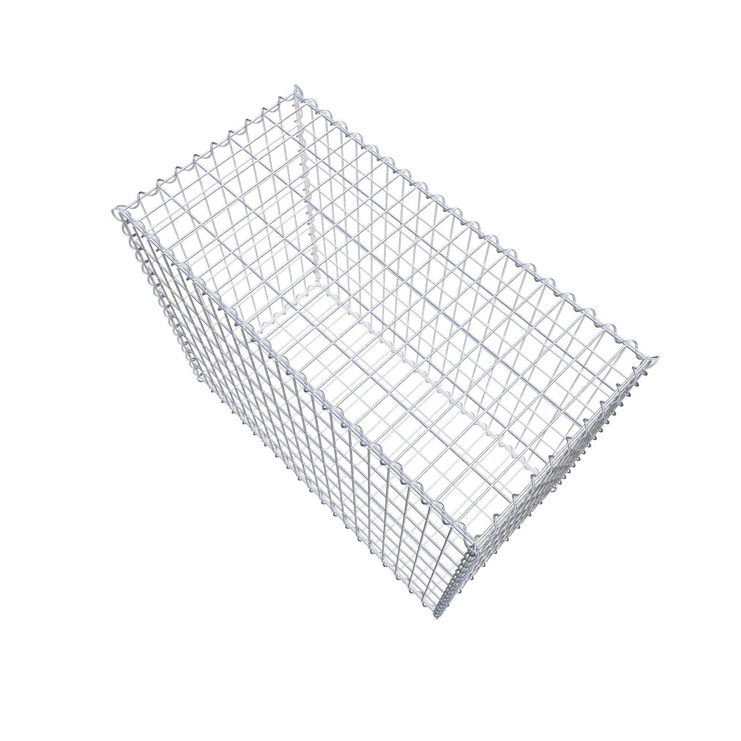 Gabion 100 cm x 80 cm x 50 cm (L x H x D), maskstorlek 5 cm x 10 cm, spiral