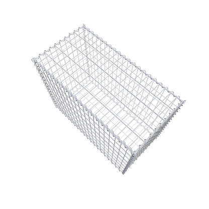 Gabion 100 cm x 80 cm x 50 cm (L x H x D), maskstorlek 5 cm x 10 cm, spiral