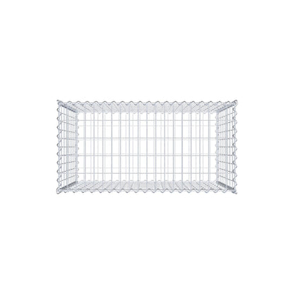 Gabion 100 cm x 80 cm x 50 cm (L x H x D), maskstorlek 5 cm x 10 cm, spiral
