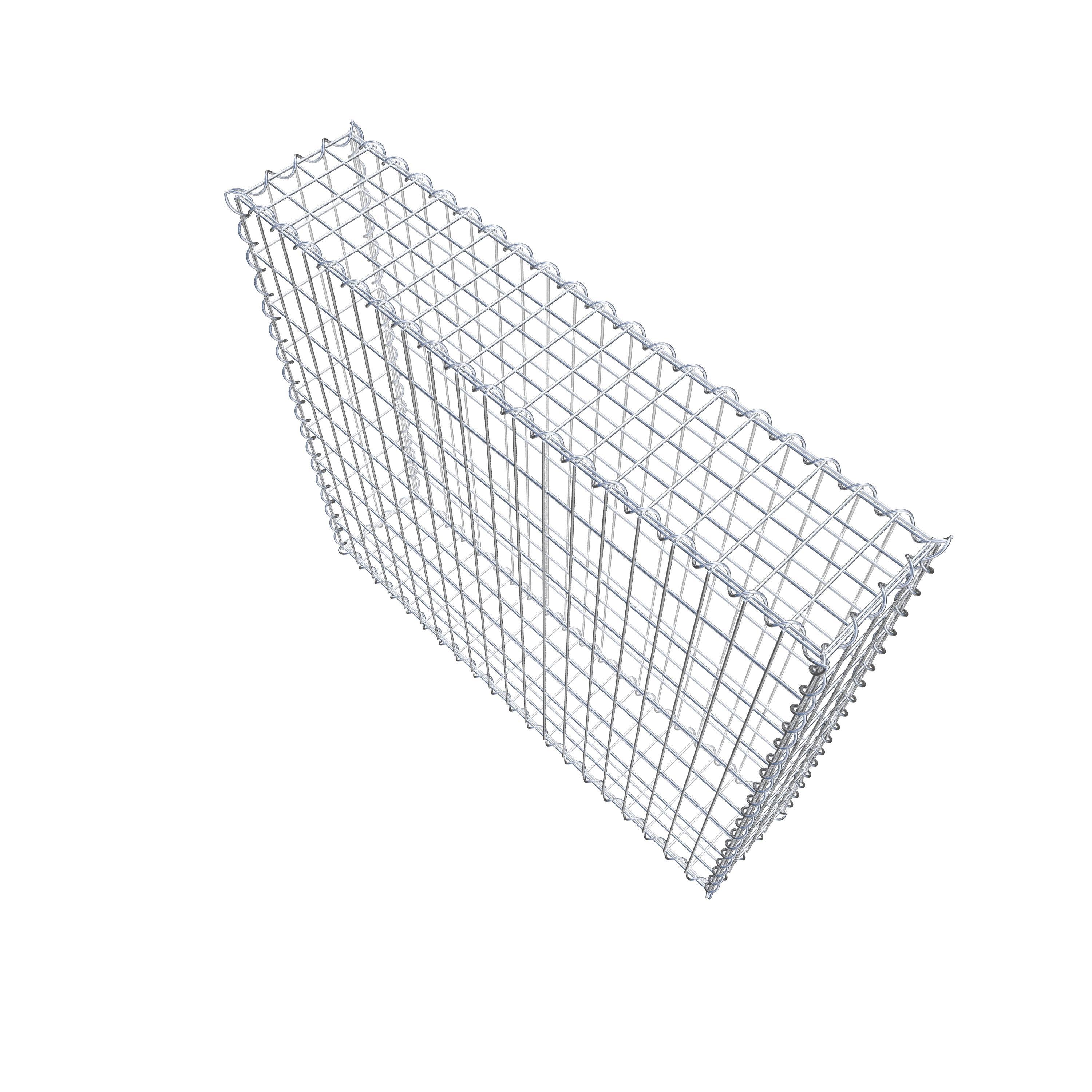 Gabion 100 cm x 90 cm x 20 cm (L x H x D), mesh size 5 cm x 10 cm, spiral