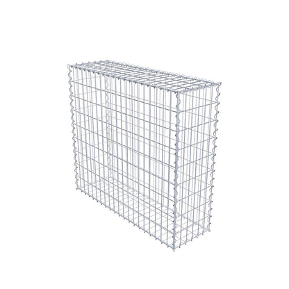 Gabion 100 cm x 90 cm x 30 cm (L x H x D), maskestørrelse 5 cm x 10 cm, spiral