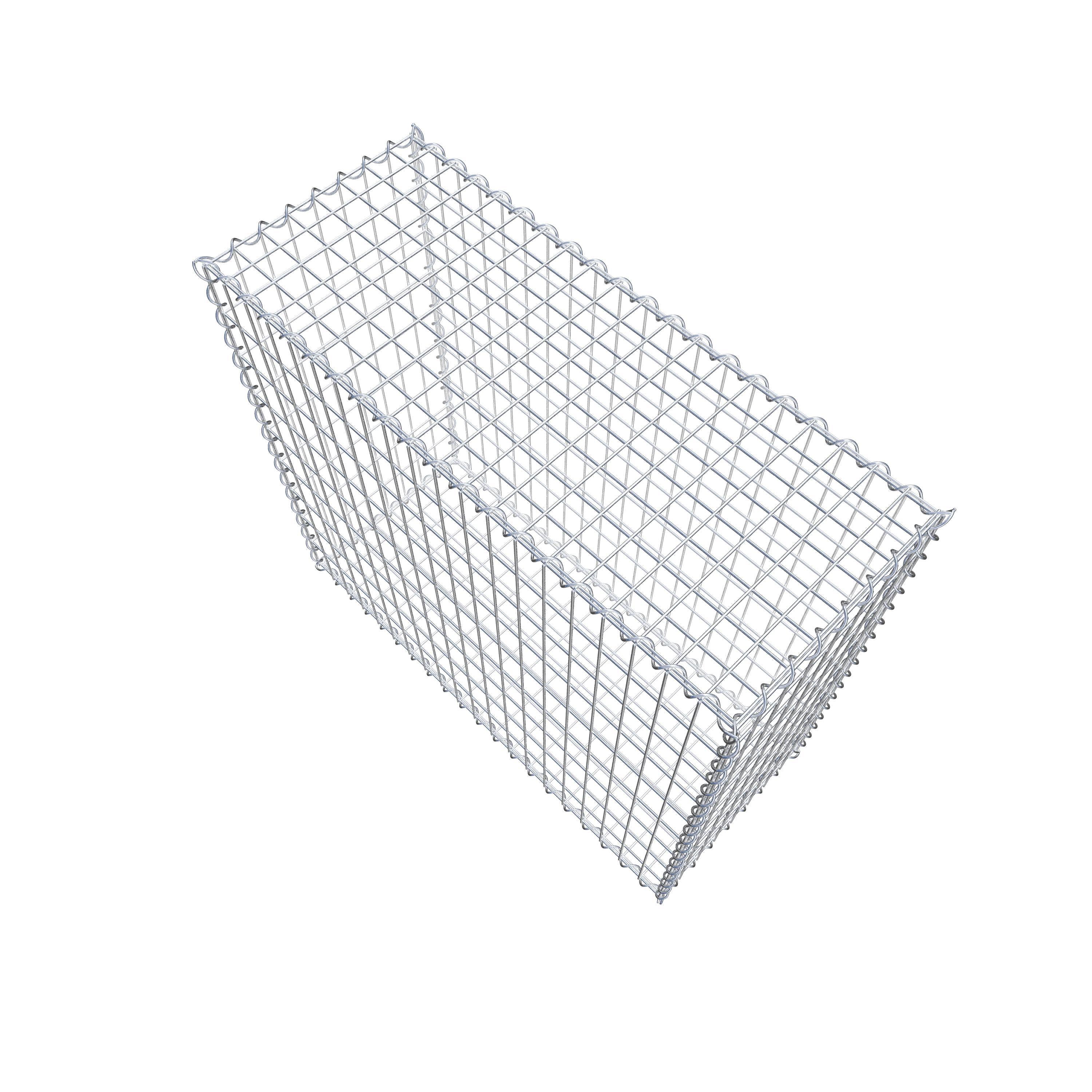 Gabion 100 cm x 90 cm x 40 cm (L x H x D), maskestørrelse 5 cm x 10 cm, spiral