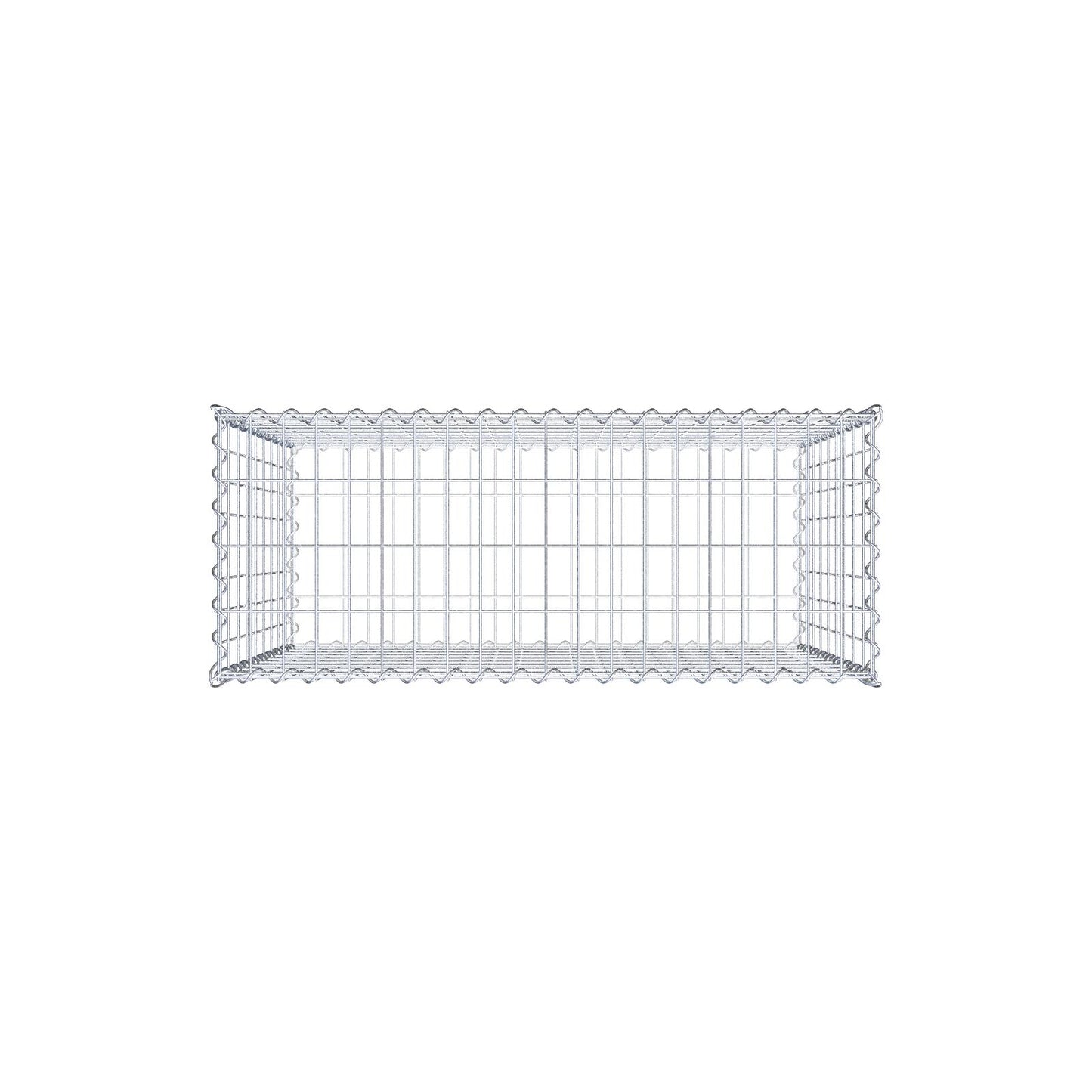 Gavión 100 cm x 90 cm x 40 cm (L x A x P), luz de malla 5 cm x 10 cm, en espiral