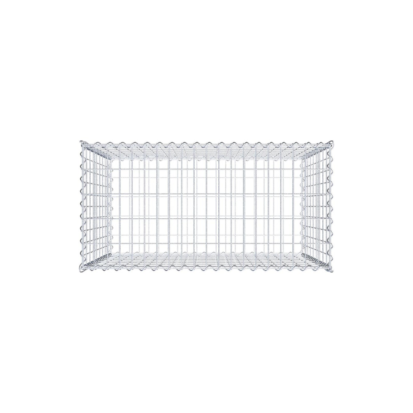 Gavión 100 cm x 90 cm x 50 cm (L x A x P), luz de malla 5 cm x 10 cm, en espiral