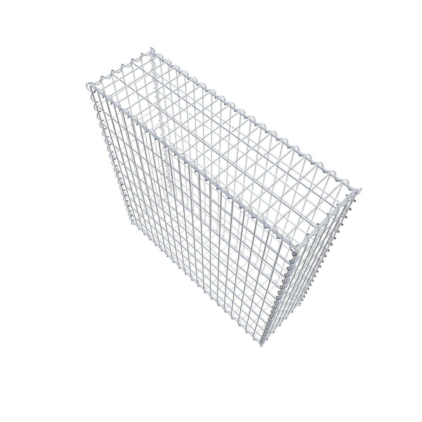 Gavión 100 cm x 100 cm x 30 cm (largo x alto x profundidad), tamaño de malla 5 cm x 10 cm, espiral