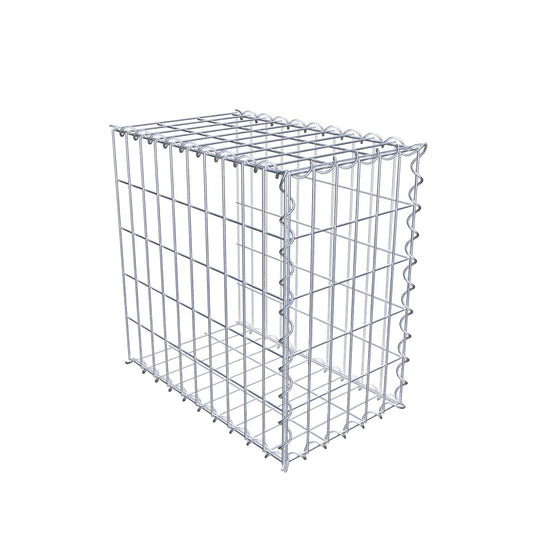 Gabião tipo 2 50 cm x 50 cm x 30 cm (C x A x P), malhagem 5 cm x 10 cm, espiral