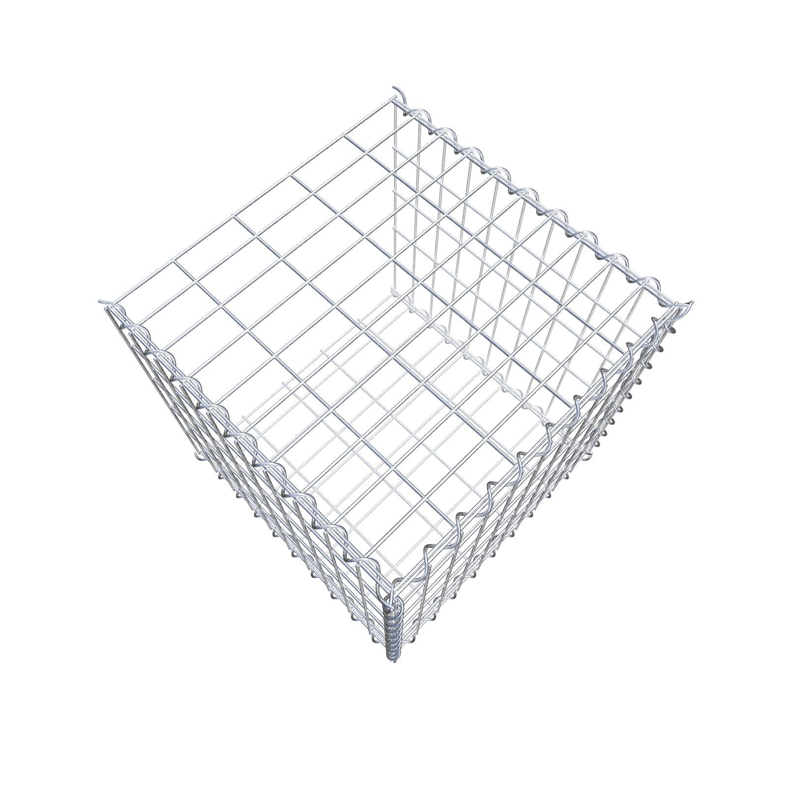 Gabbione aggiuntivo tipo 2 50 cm x 50 cm x 50 cm (L x H x P), dimensione maglia 5 cm x 10 cm, a spirale