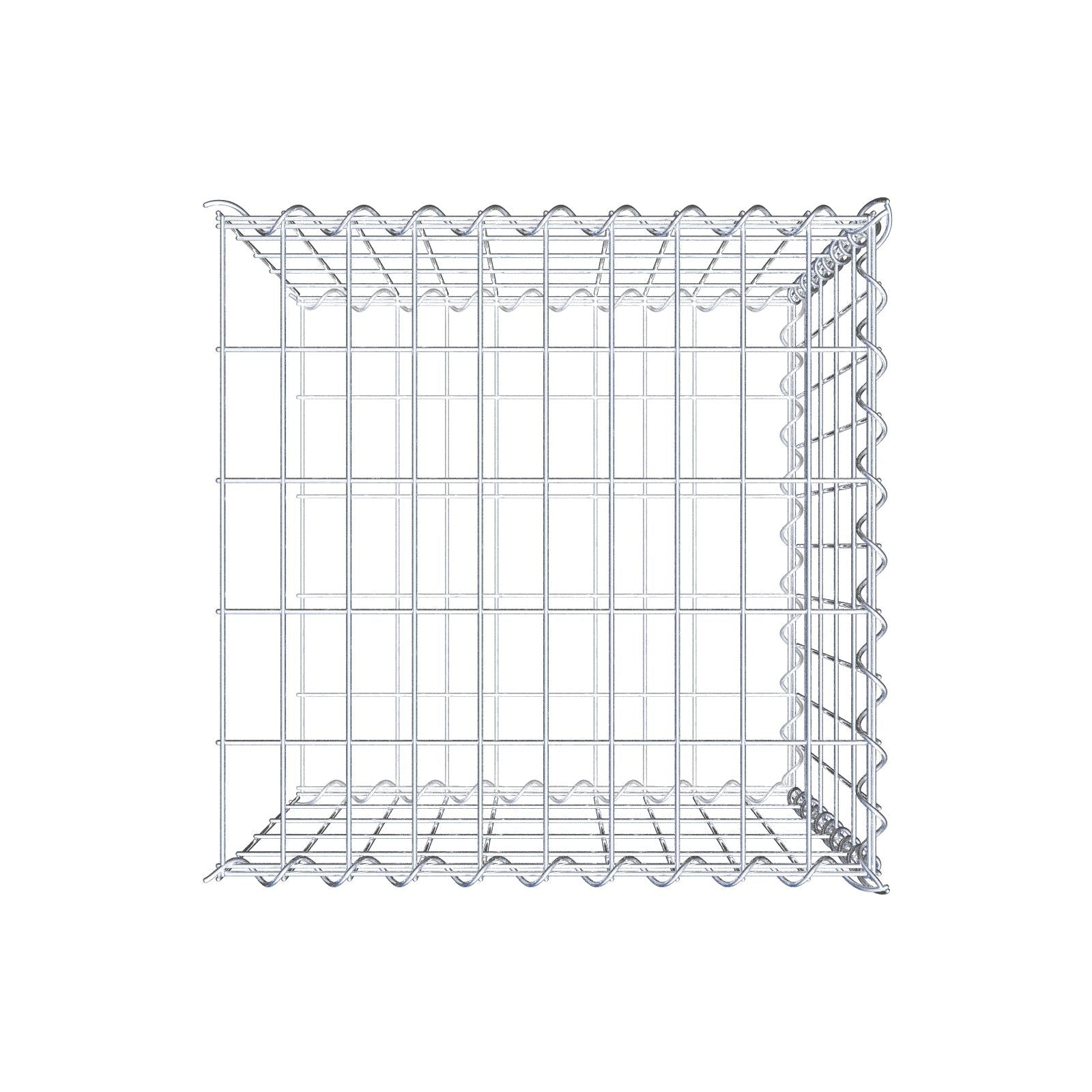 Gabbione aggiuntivo tipo 2 50 cm x 50 cm x 50 cm (L x H x P), dimensione maglia 5 cm x 10 cm, a spirale