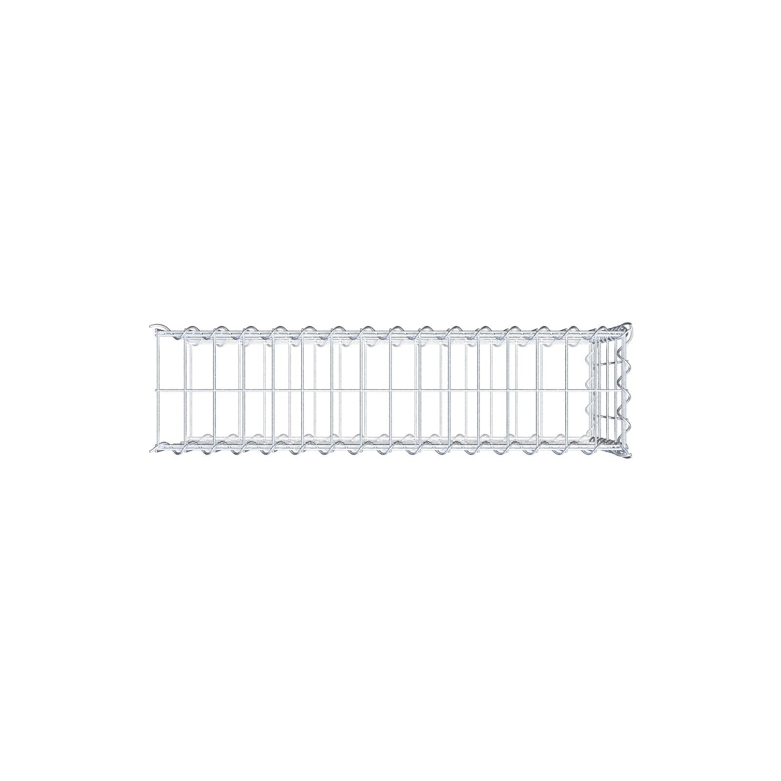Mounted gabion type 2 80 cm x 40 cm x 20 cm (L x H x D), mesh size 5 cm x 10 cm, spiral