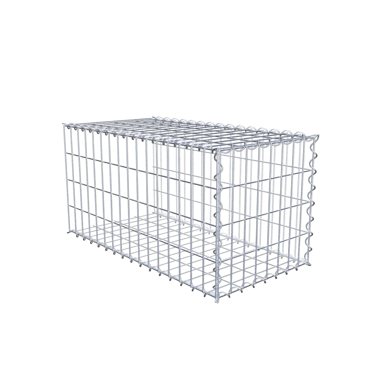 Gabião tipo 2 80 cm x 40 cm x 40 cm (C x A x P), malhagem 5 cm x 10 cm, espiral
