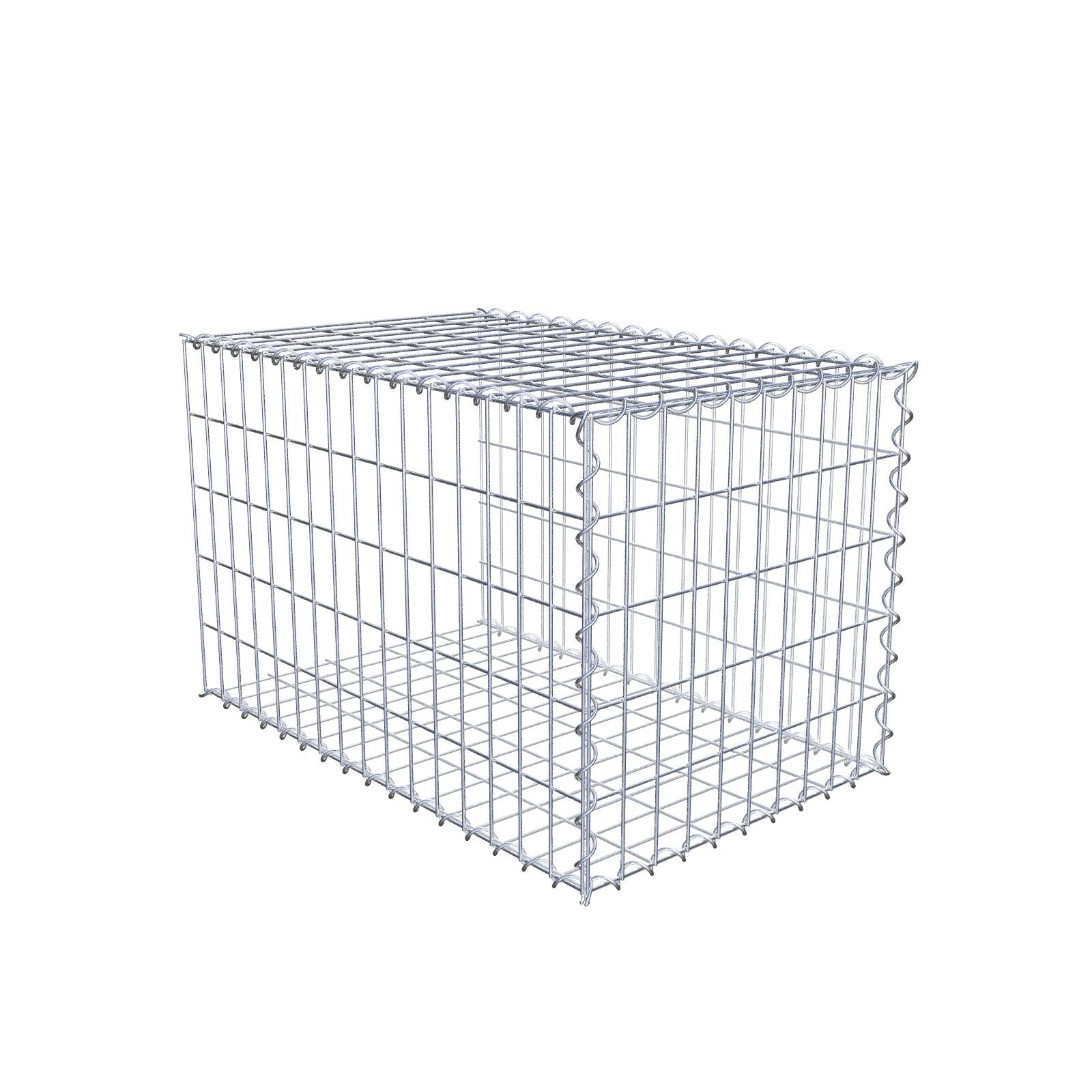 Gabião tipo 2 80 cm x 50 cm x 50 cm (C x A x P), malhagem 5 cm x 10 cm, espiral