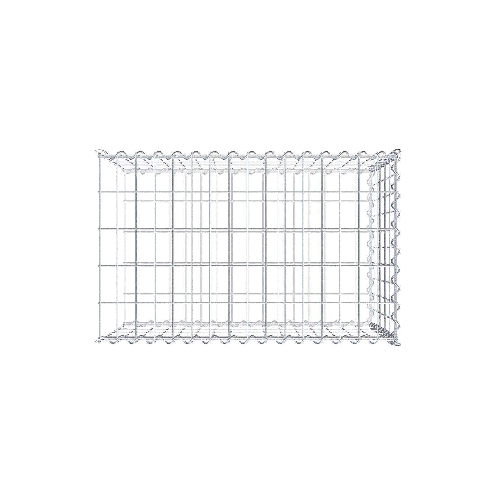 Opvokset gabion type 2 80 cm x 50 cm x 50 cm (L x H x D), maskestørrelse 5 cm x 10 cm, spiral