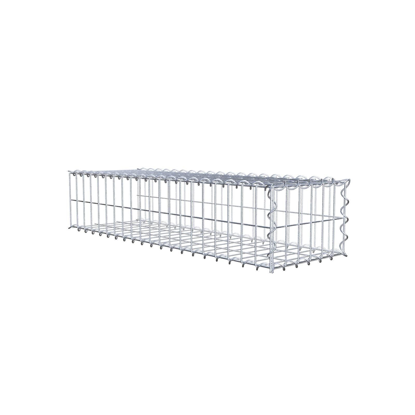 Gabião tipo 2 100 cm x 20 cm x 30 cm (C x A x P), malhagem 5 cm x 10 cm, espiral