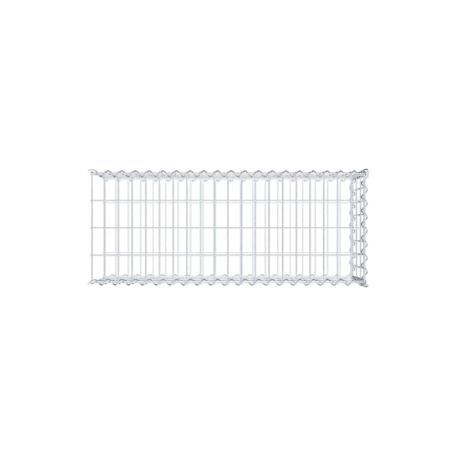Gabião tipo 2 100 cm x 30 cm x 40 cm (C x A x P), malhagem 5 cm x 10 cm, espiral