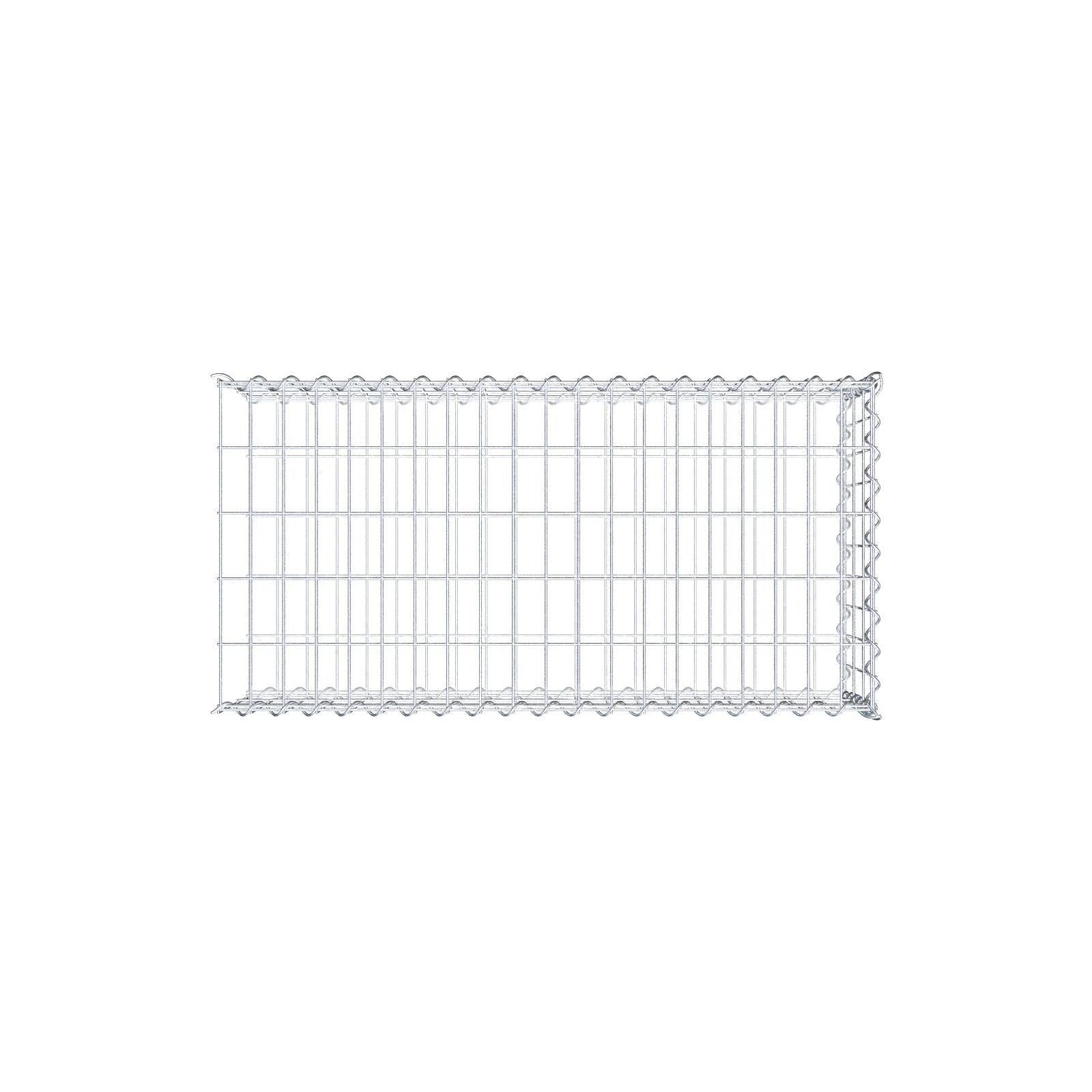 Grown-on gabion type 2 100 cm x 30 cm x 50 cm (L x H x D), mesh size 5 cm x 10 cm, spiral