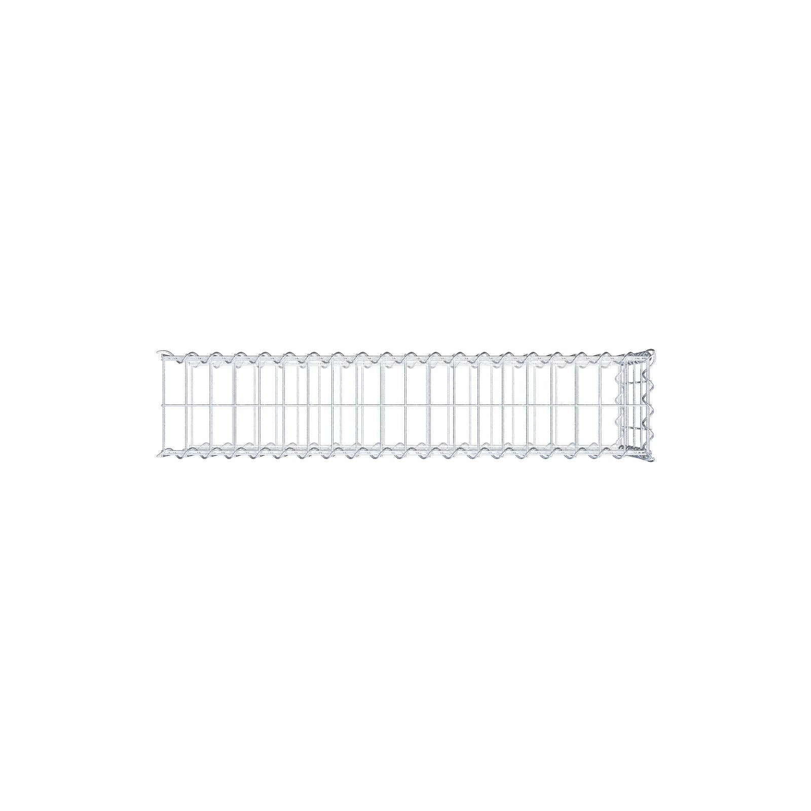 Gabião tipo 2 100 cm x 40 cm x 20 cm (C x A x P), malhagem 5 cm x 10 cm, espiral