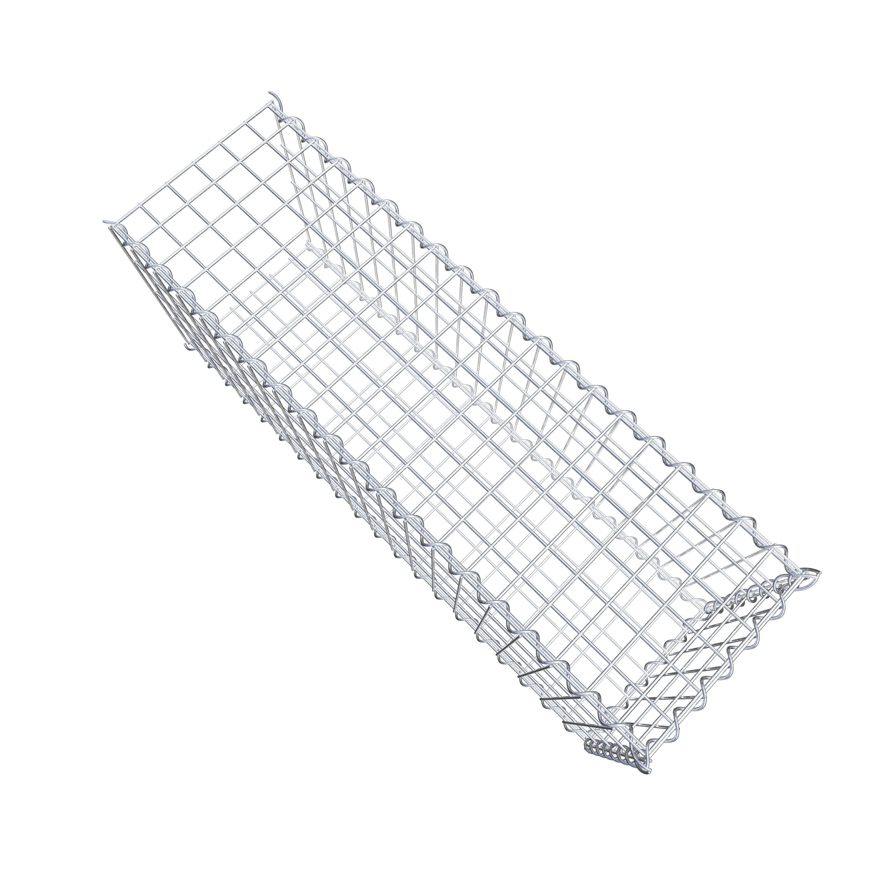 Opvokset gabion type 2 100 cm x 40 cm x 30 cm (L x H x D), maskestørrelse 5 cm x 10 cm, spiral