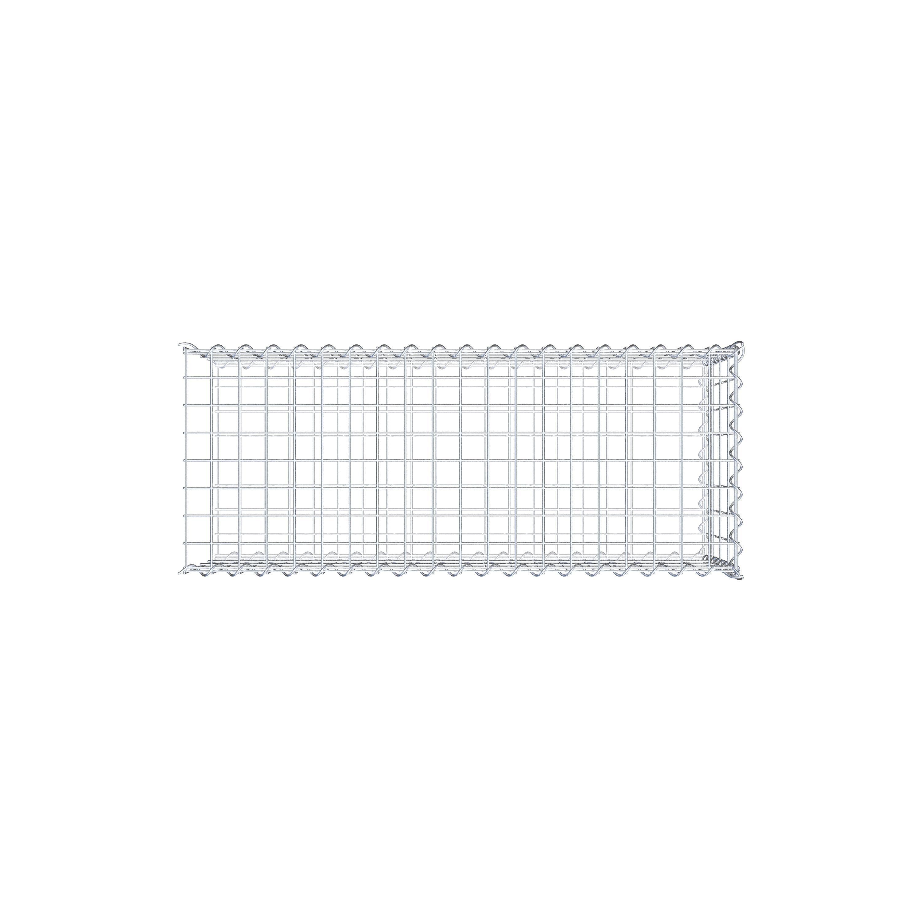 Grown-on gabion type 2 100 cm x 40 cm x 40 cm (L x H x D), mesh size 5 cm x 10 cm, spiral