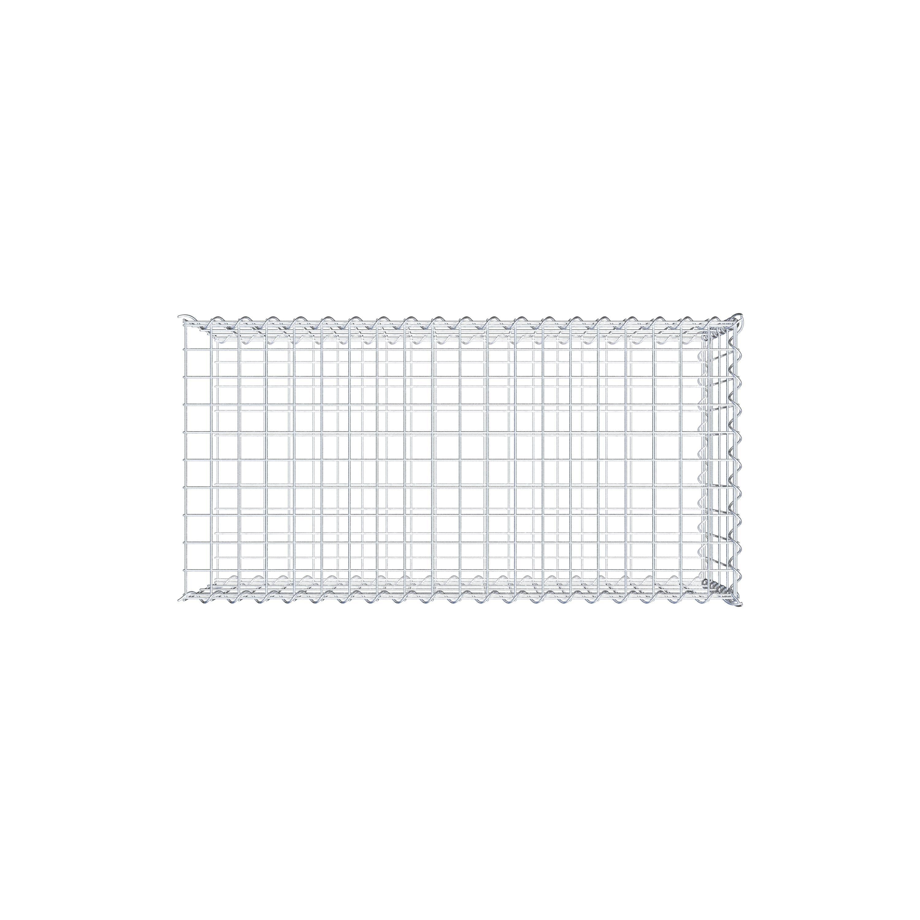 Grown-on gabion type 2 100 cm x 40 cm x 50 cm (L x H x D), mesh size 5 cm x 10 cm, spiral