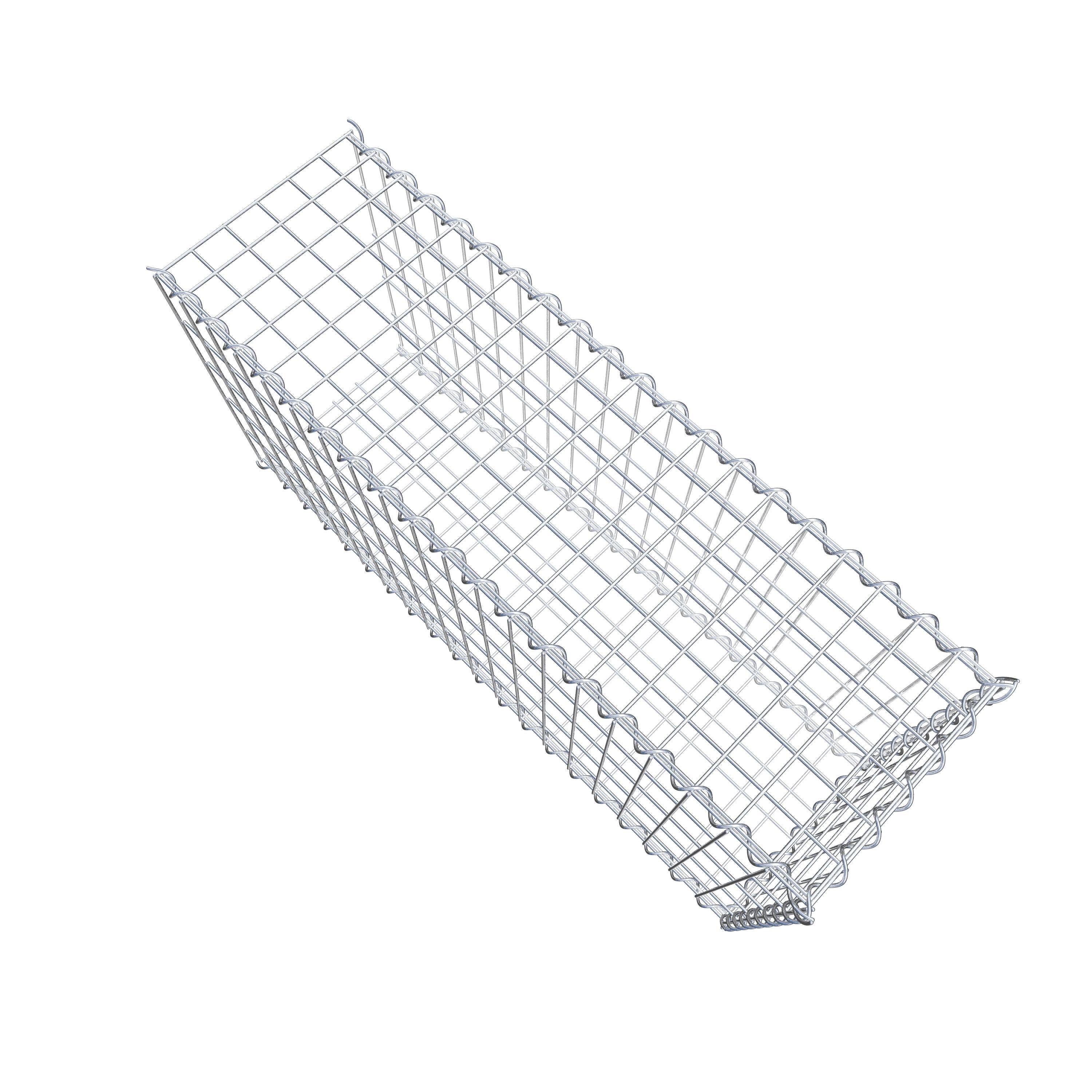 Opvokset gabion type 2 100 cm x 50 cm x 30 cm (L x H x D), maskestørrelse 5 cm x 10 cm, spiral