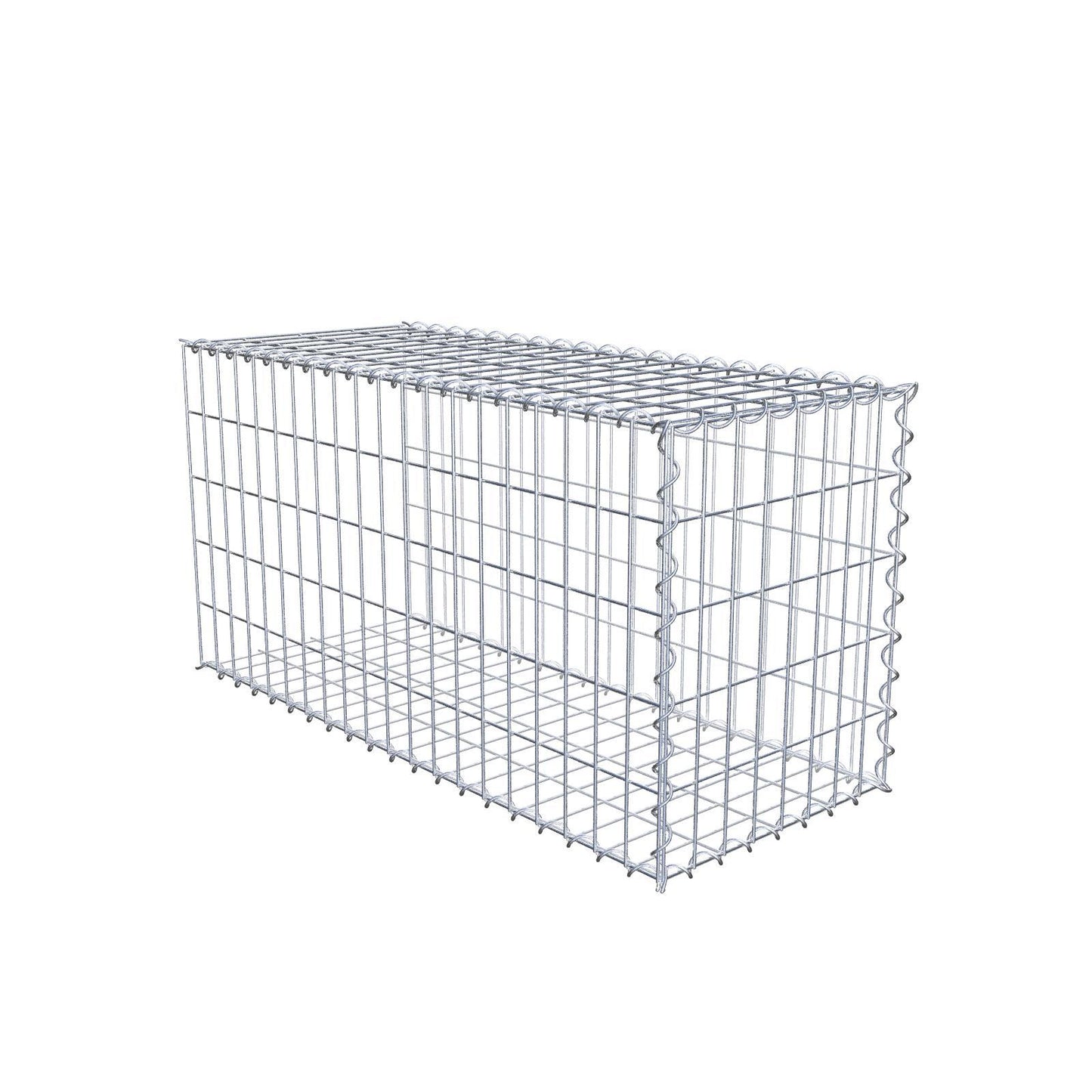 Gabion rapporté type 2 100 cm x 50 cm x 40 cm (L x H x P), mailles 5 cm x 10 cm, spirale