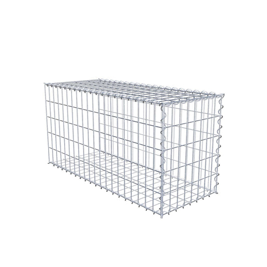 Grown-on gabion type 2 100 cm x 50 cm x 40 cm (L x H x D), mesh size 5 cm x 10 cm, spiral