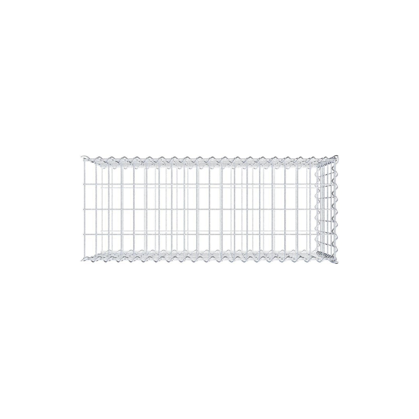 Gabion rapporté type 2 100 cm x 50 cm x 40 cm (L x H x P), mailles 5 cm x 10 cm, spirale