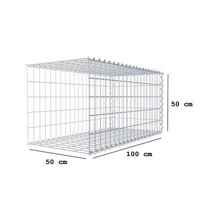 Grown-on gabion type 2 100 cm x 50 cm x 50 cm (L x H x D), mesh size 5 cm x 10 cm, spiral