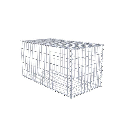 Grown-on gabion type 2 100 cm x 50 cm x 50 cm (L x H x D), mesh size 5 cm x 10 cm, spiral