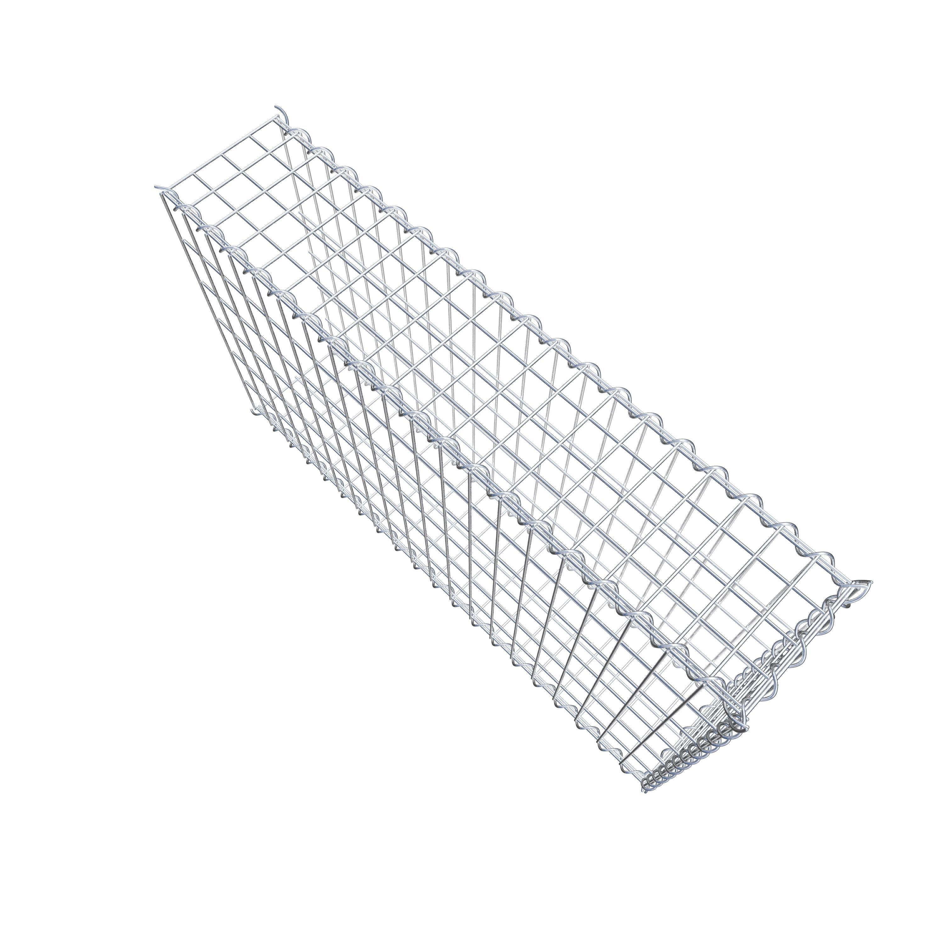 Opvokset gabion type 2 100 cm x 60 cm x 20 cm (L x H x D), maskestørrelse 5 cm x 10 cm, spiral