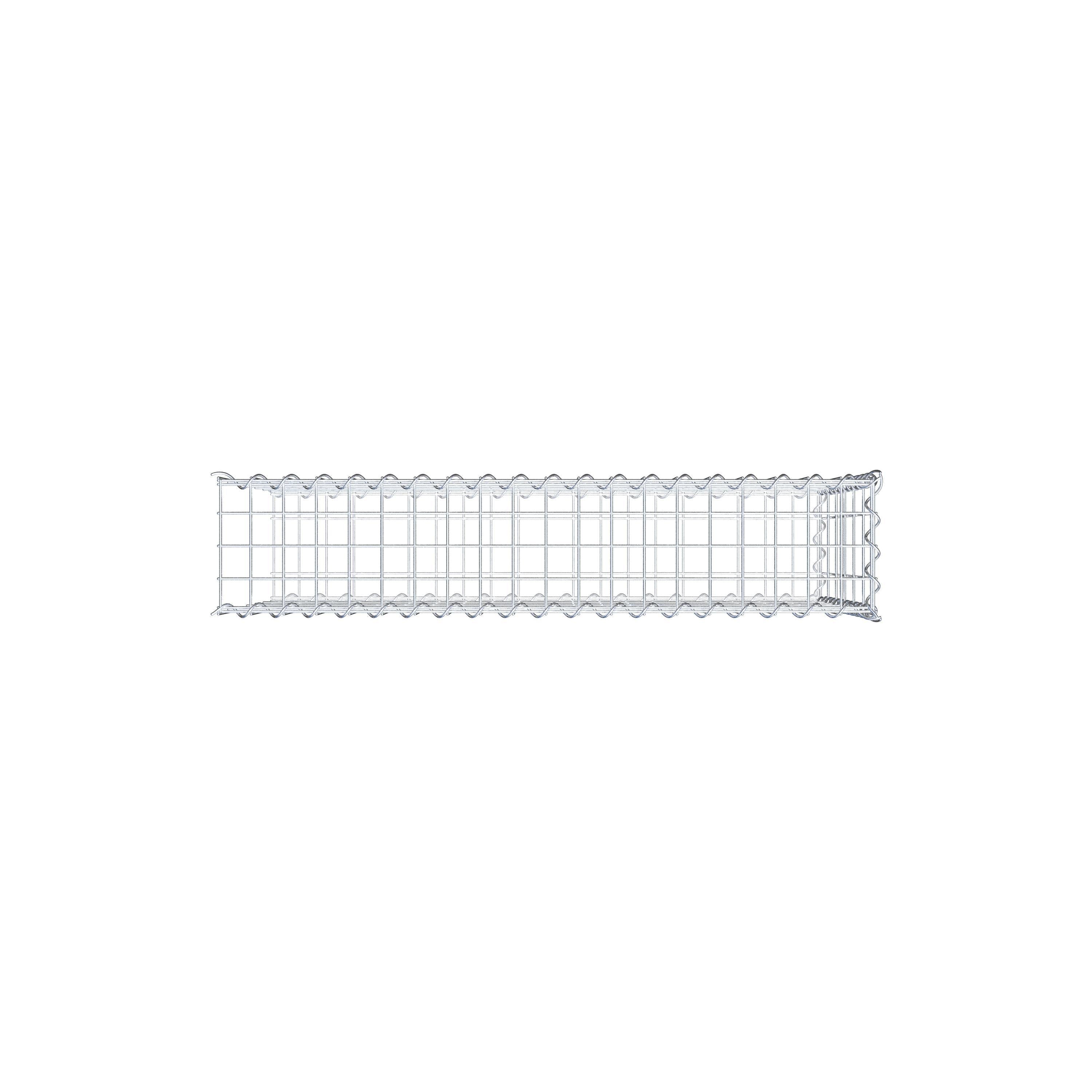 Add-on schanskorf type 2 100 cm x 60 cm x 20 cm (L x H x D), maaswijdte 5 cm x 10 cm, spiraalvormig