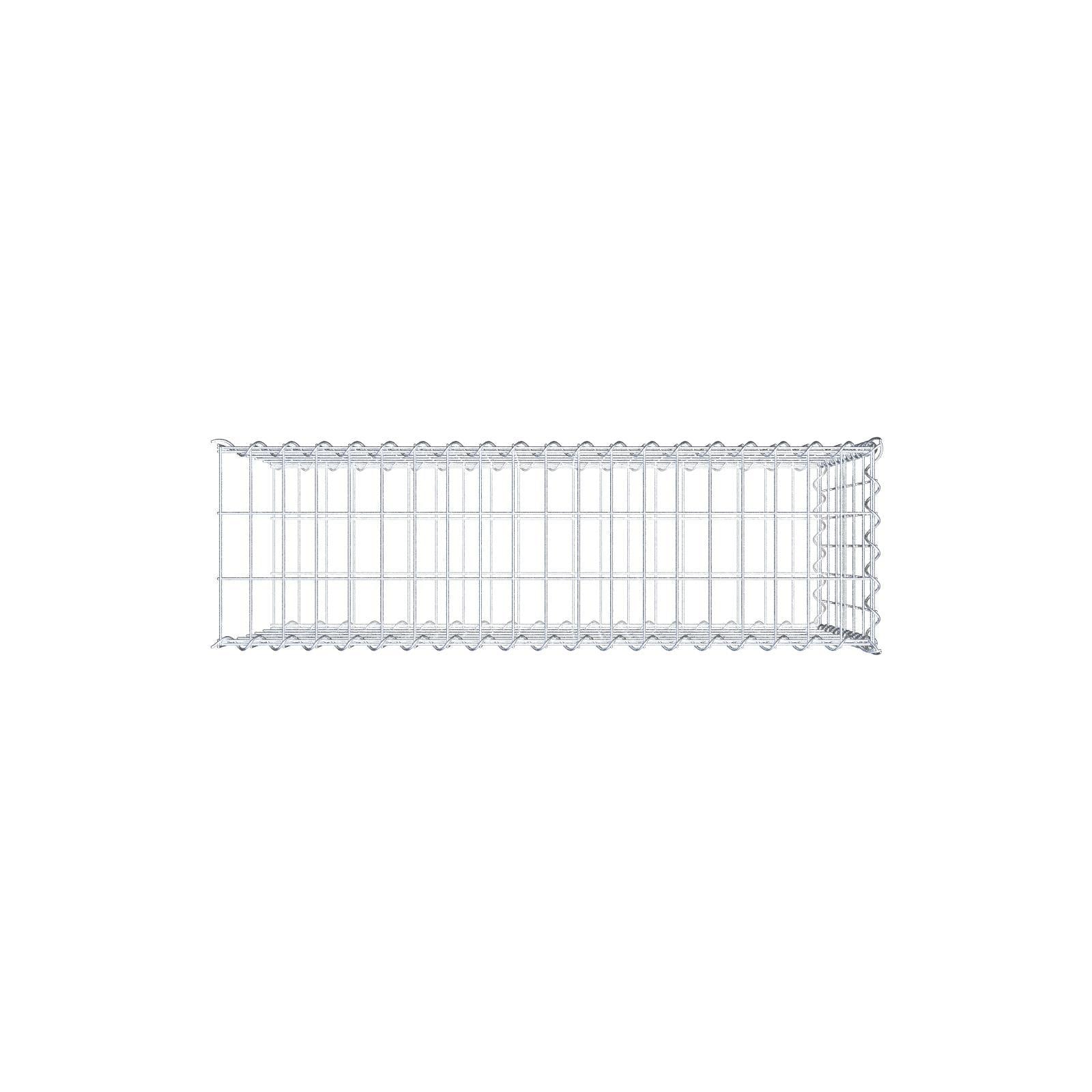 Anbaugabione Typ 2 100 cm x 60 cm x 30 cm (L x H x T), Maschenweite 5 cm x 10 cm, Spirale