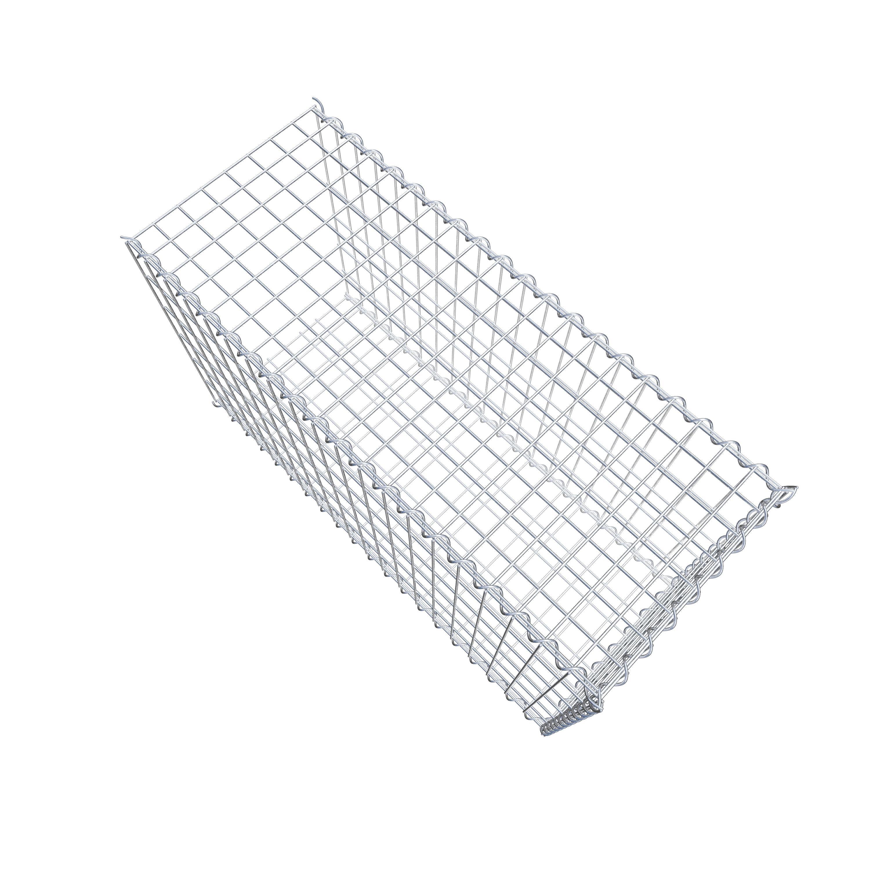 Opvokset gabion type 2 100 cm x 60 cm x 40 cm (L x H x D), maskestørrelse 5 cm x 10 cm, spiral