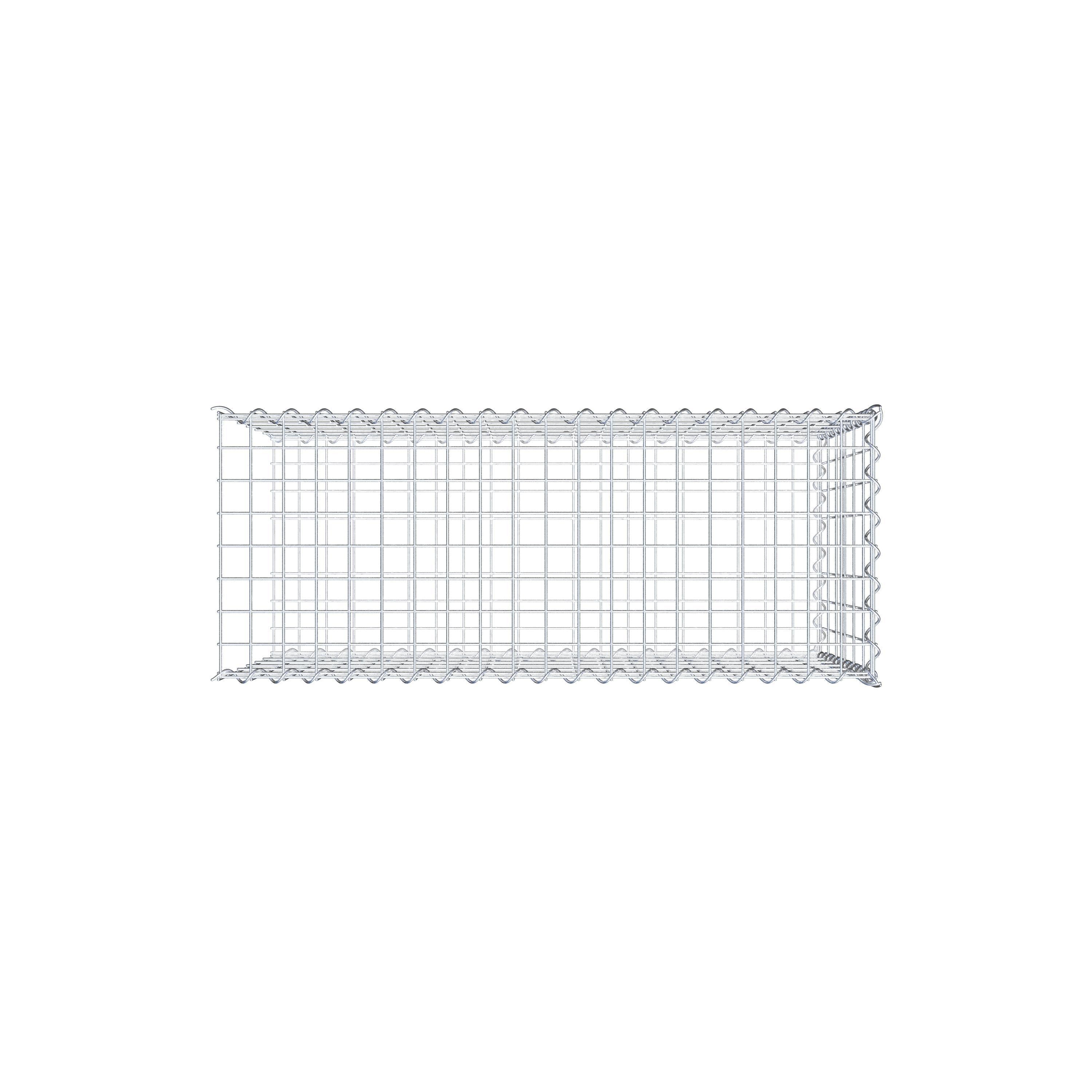 Opvokset gabion type 2 100 cm x 60 cm x 40 cm (L x H x D), maskestørrelse 5 cm x 10 cm, spiral